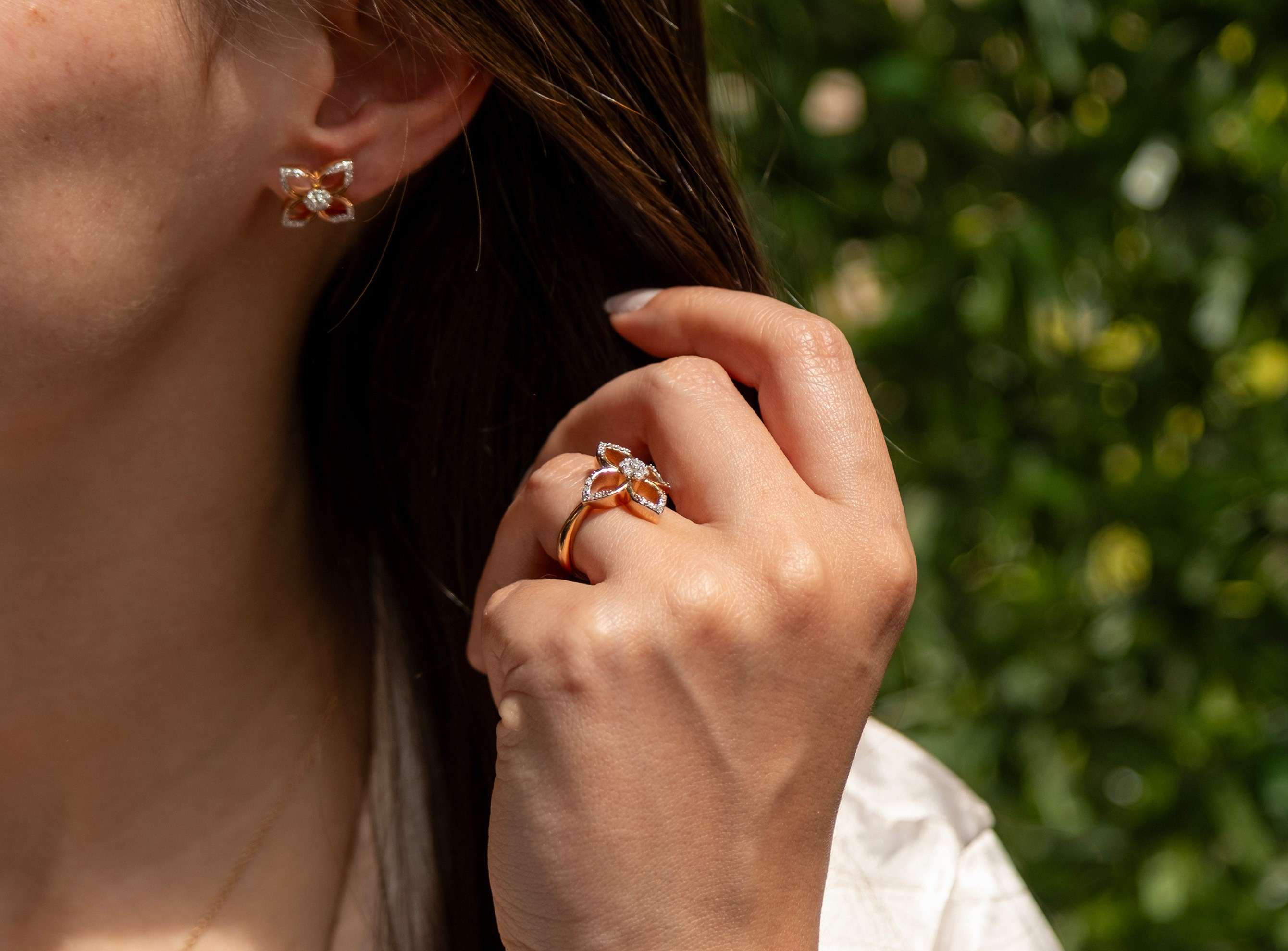 0,31ct Pırlanta Çiçek Yüzük
