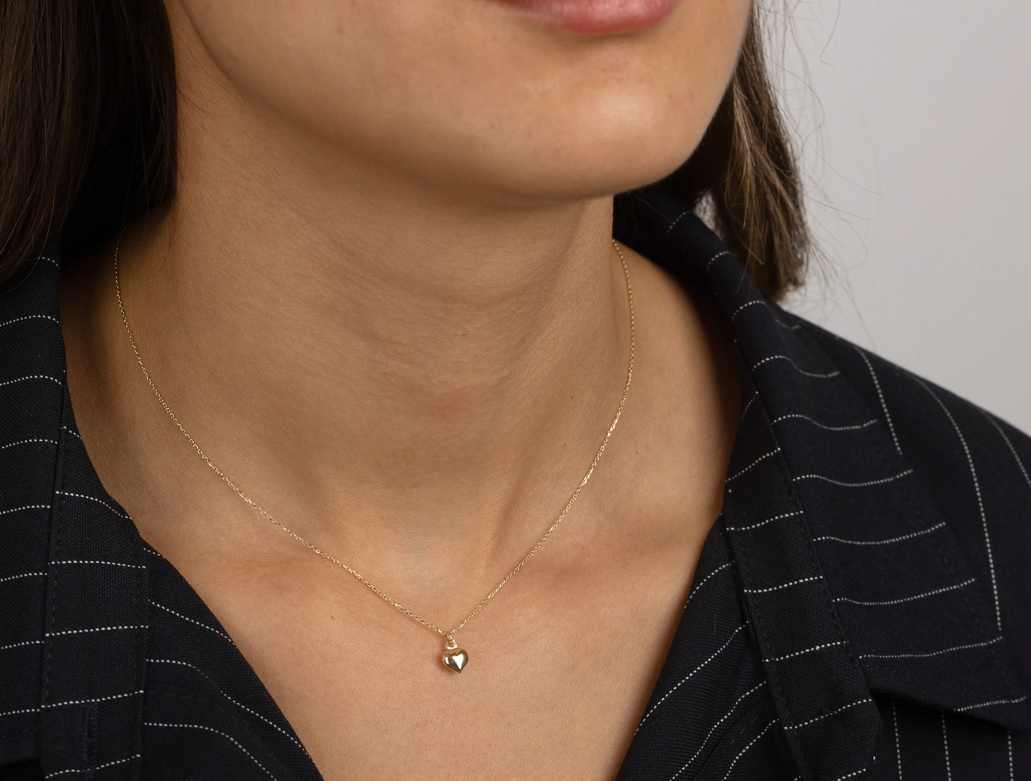 Altın Mini Lucky Şans Kolyesi Kalp