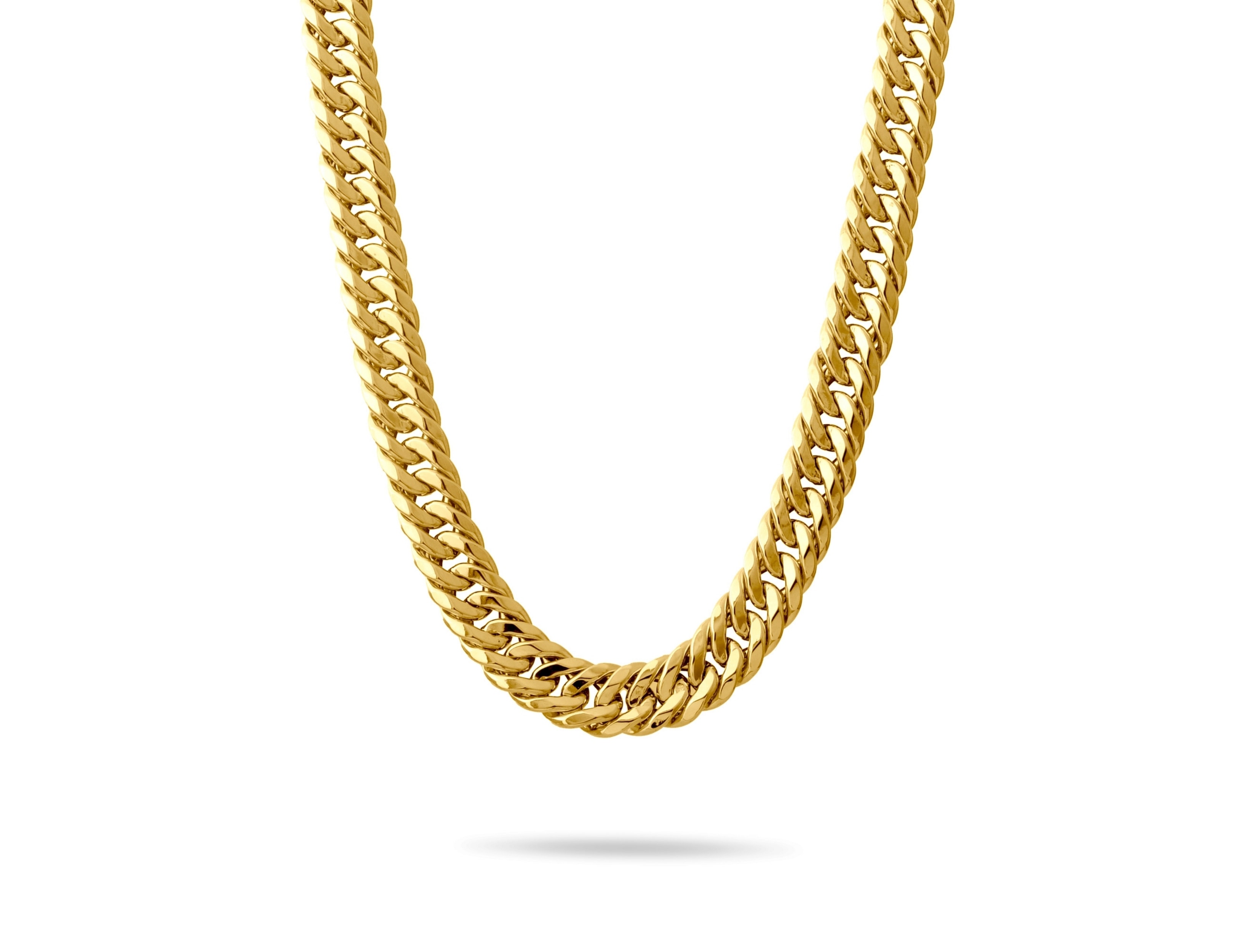 Altın Unisex 6 mm Hallow Gurmet Zincir Kolye