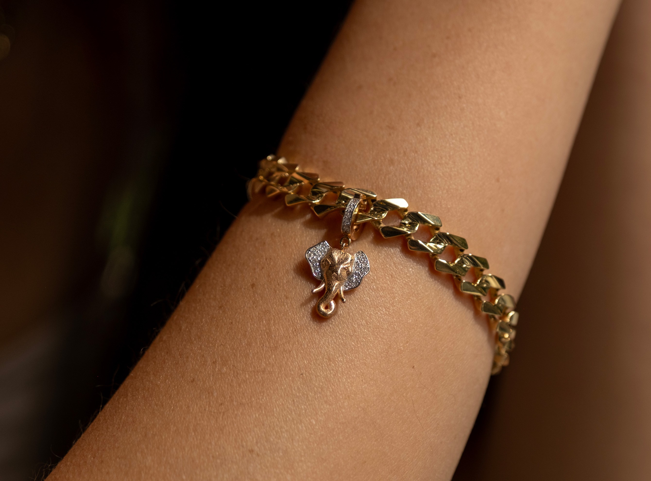 S'CHARM Pırlantalı Fil Charm
