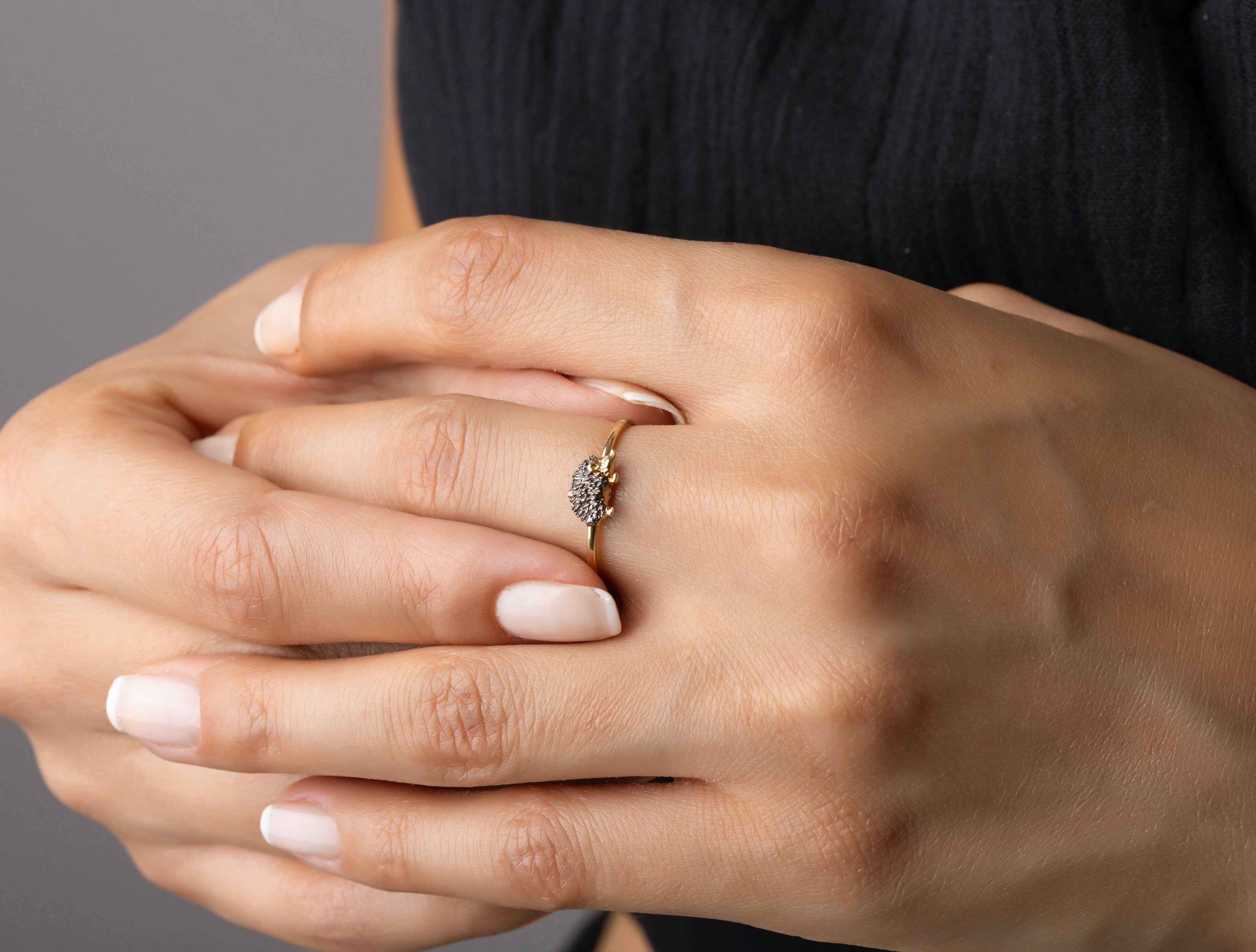 Noachus Altın Kirpi Yüzük