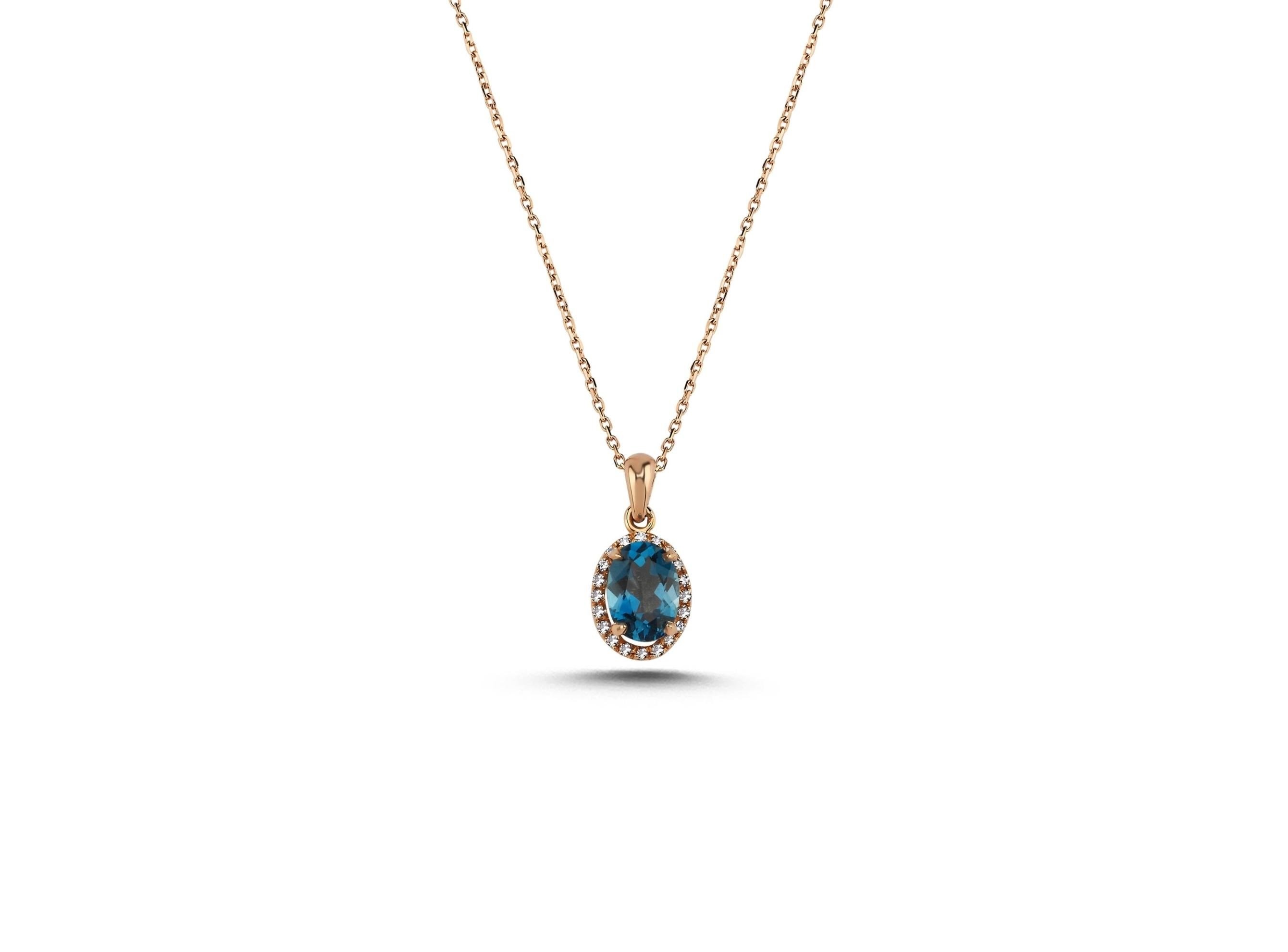 London Blue Pırlanta Kolye