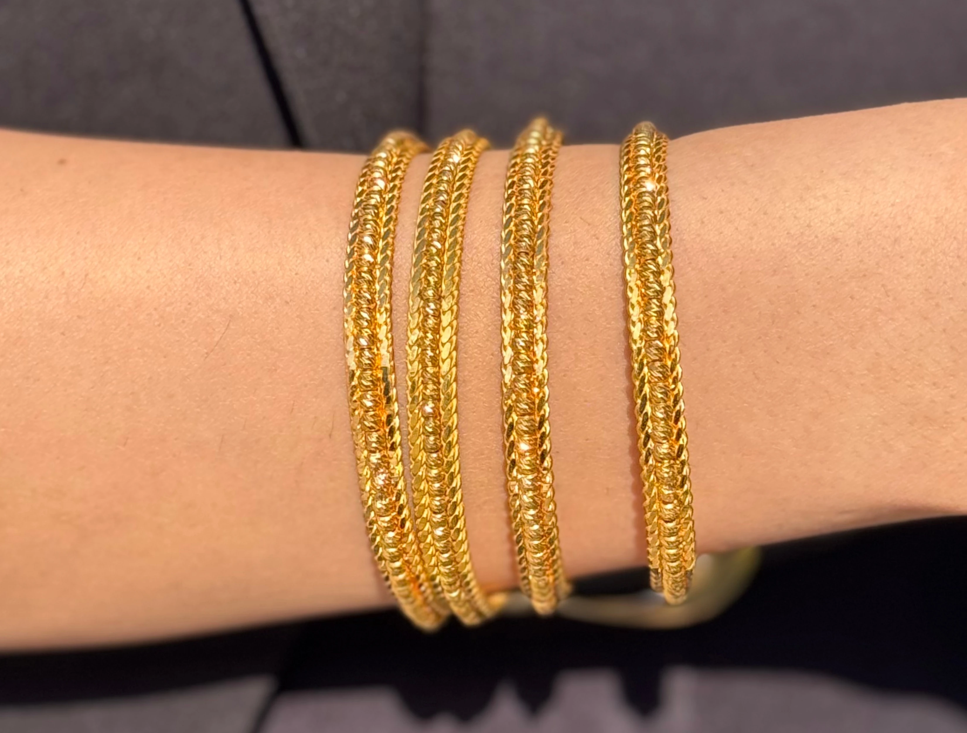 22 Ayar Altın Dubai Burması Bilezik - Doricalı Ajda Bilezik