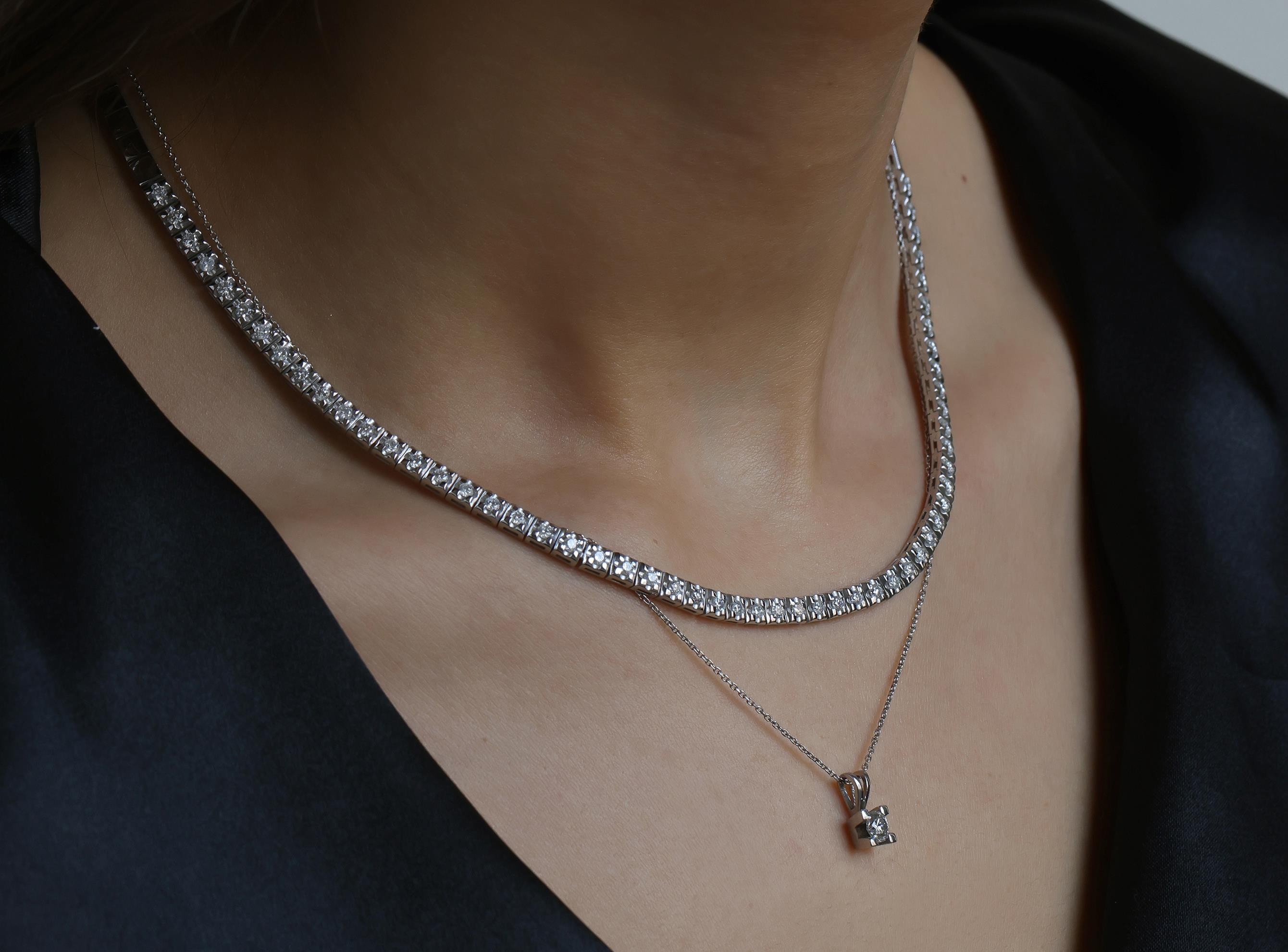 LUXURY COLLECTİON 2,05ct Pırlanta Su Yolu Kolye