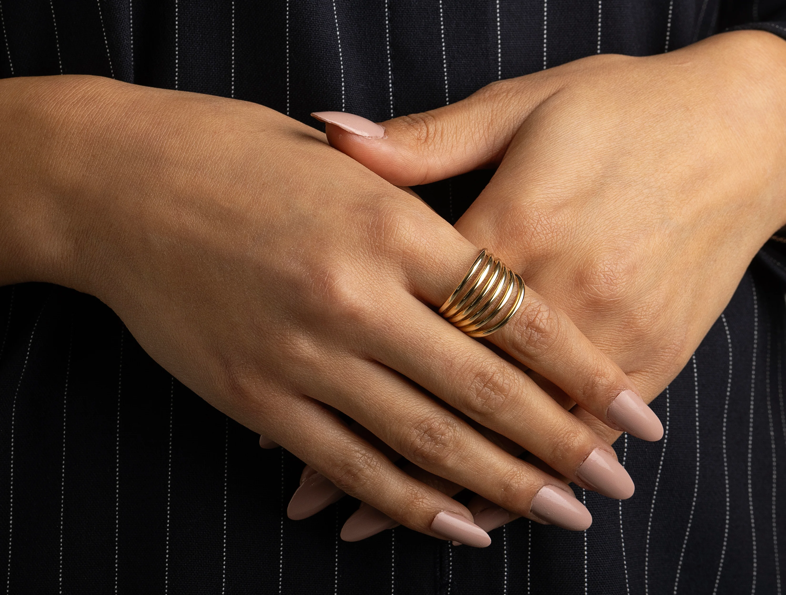 Altın Çoklu Bombe Yüzük 