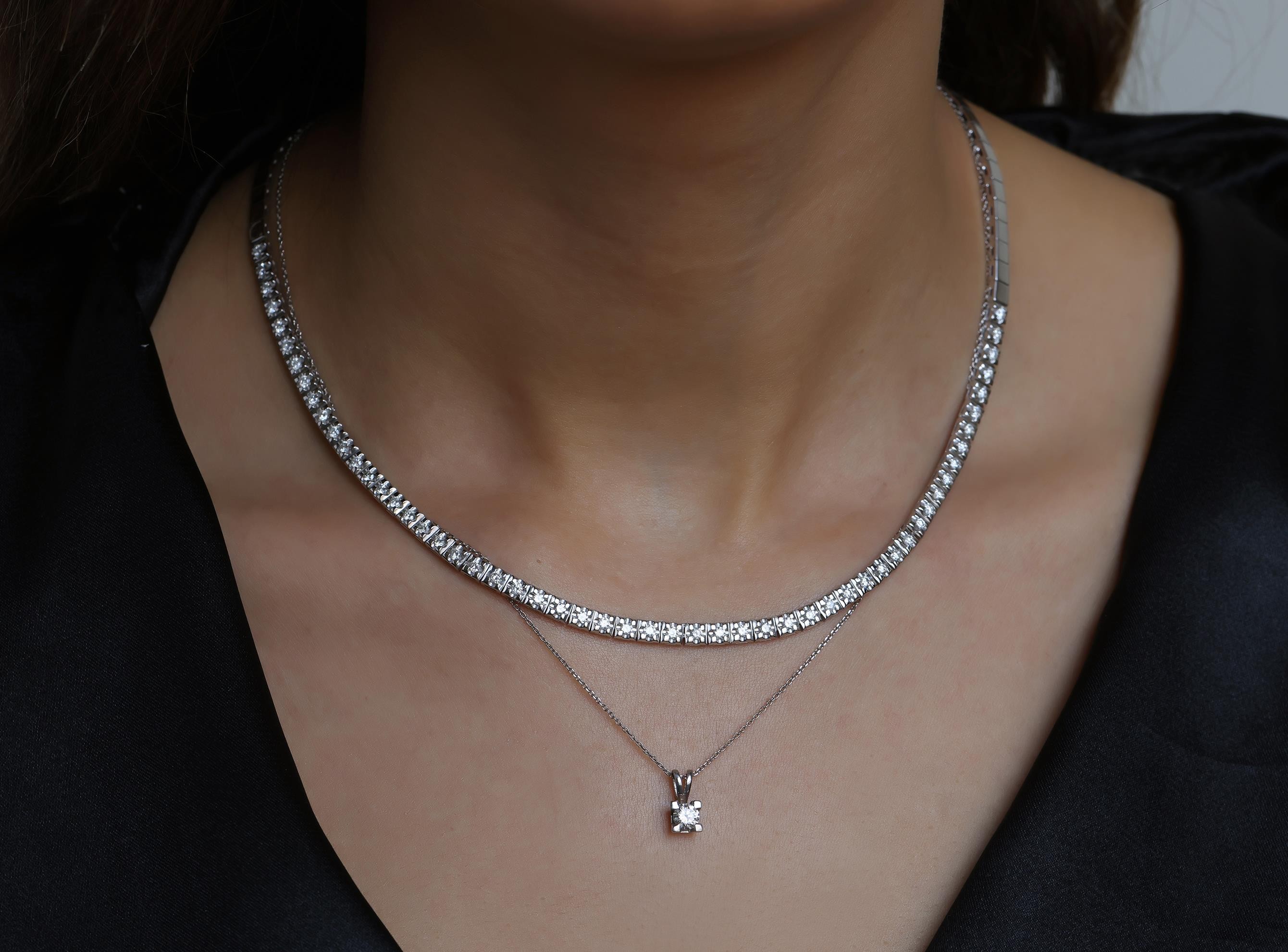 LUXURY COLLECTİON 2,05ct Pırlanta Su Yolu Kolye