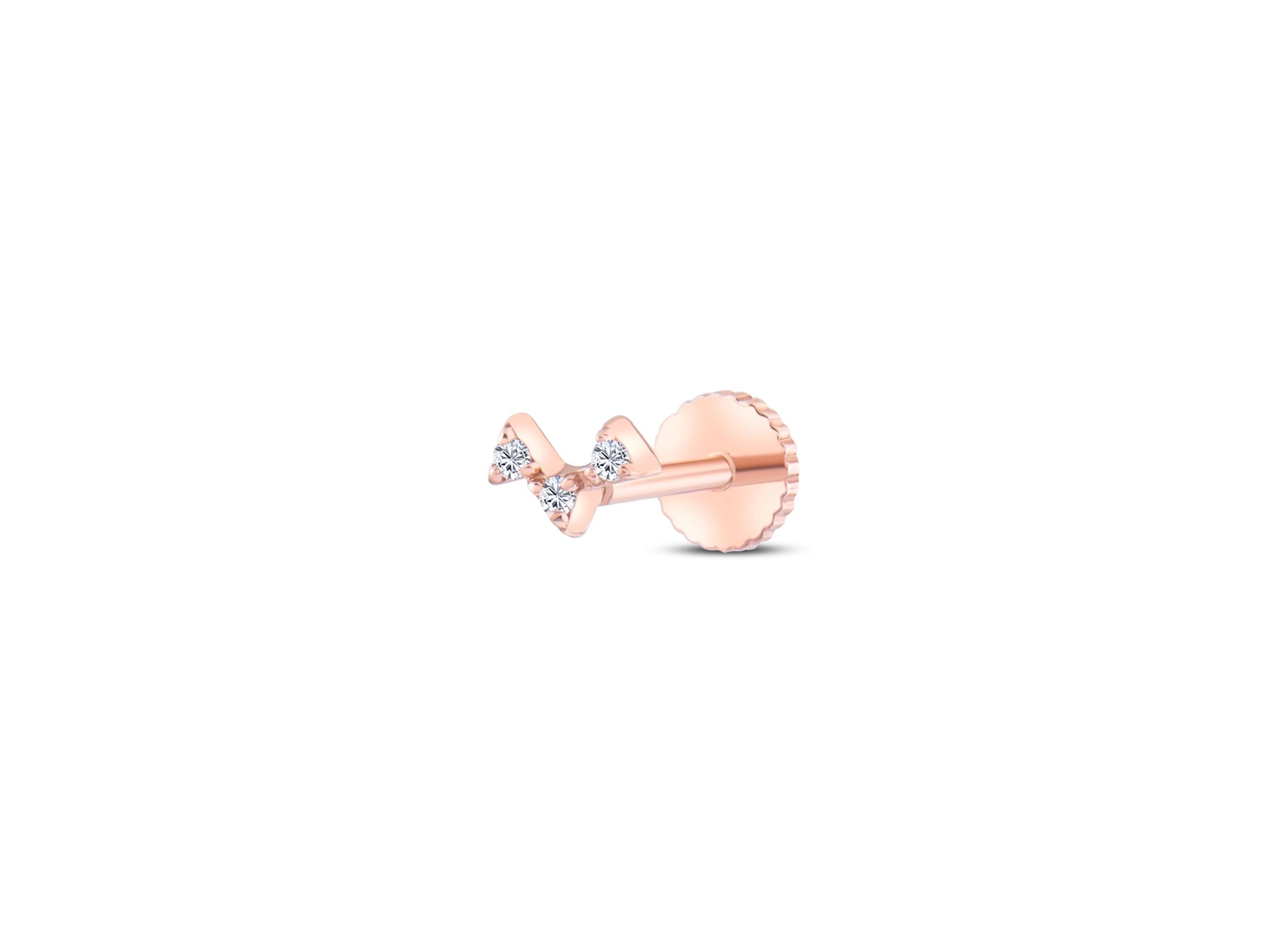 Sparkle 0,03ct Pırlanta Piercing-Tragus