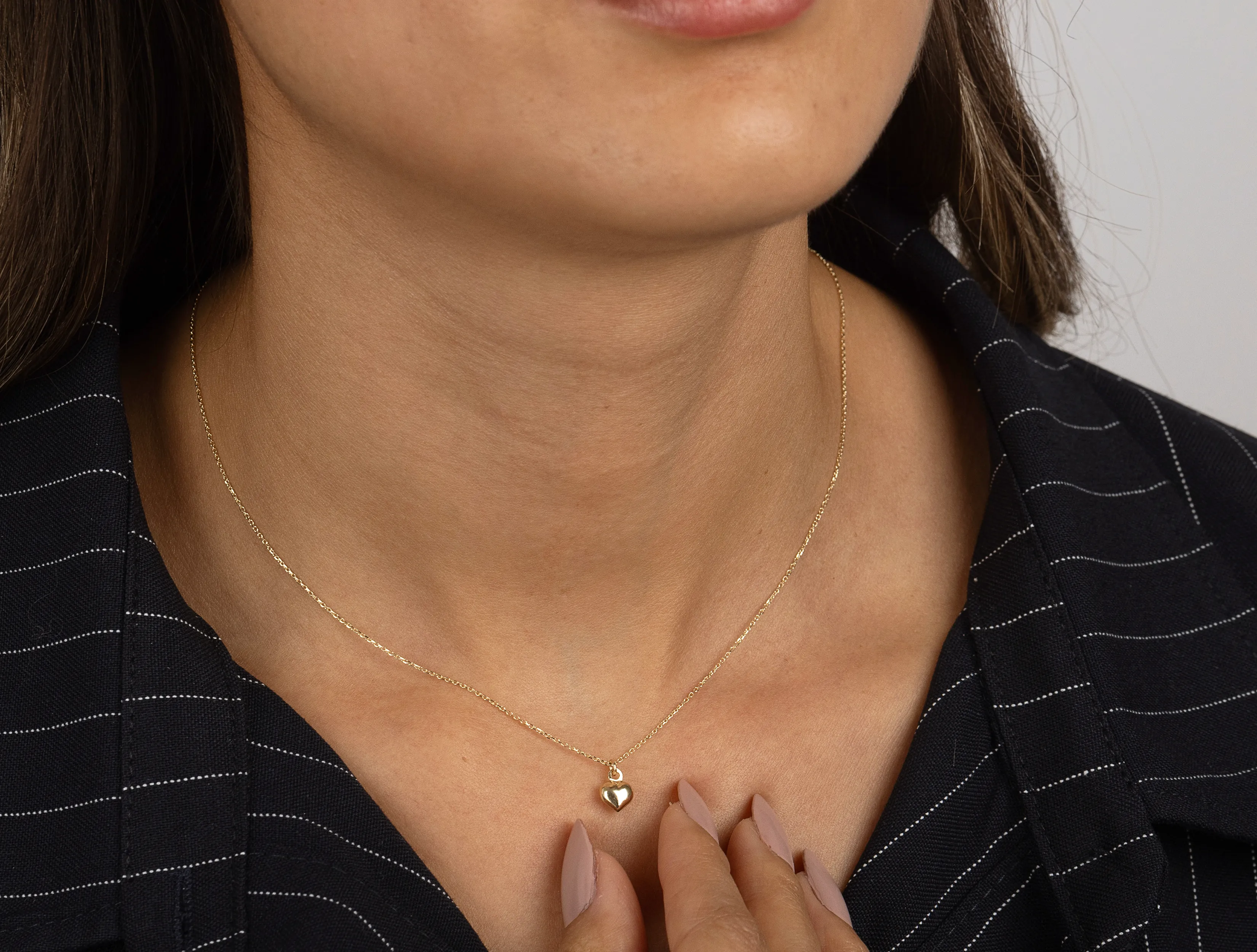 Altın Mini Lucky Şans Kolyesi Kalp