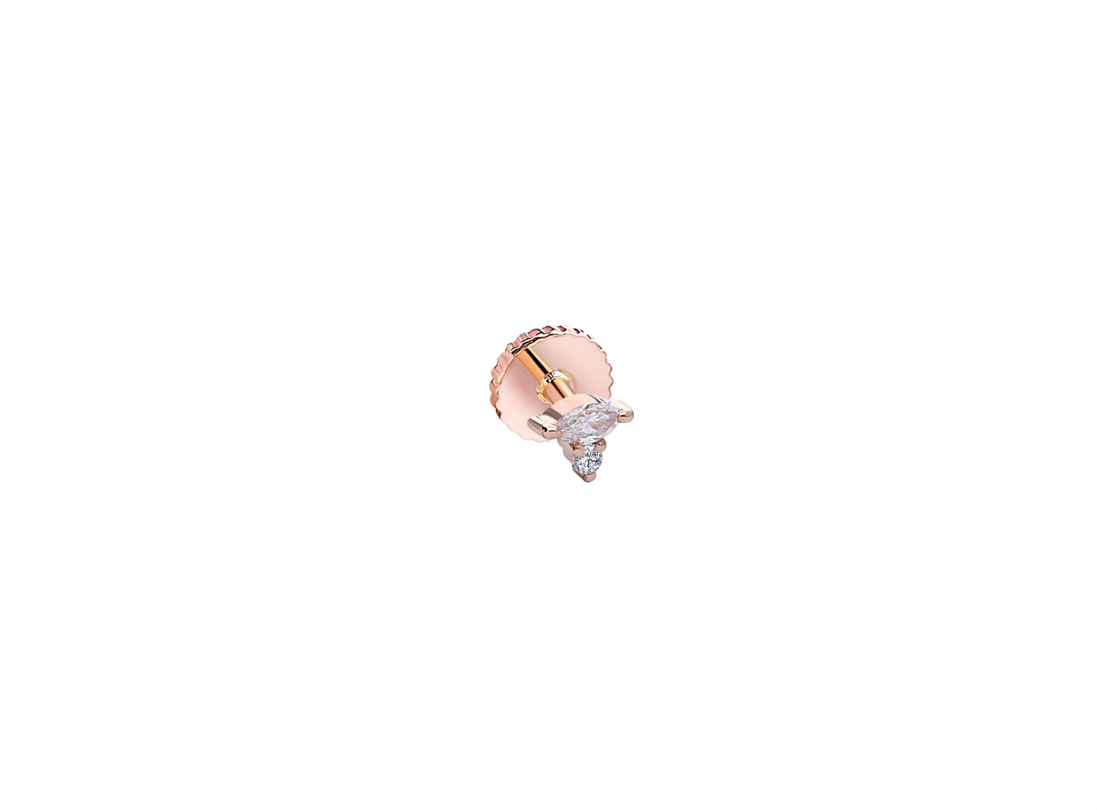Rog 0,07ct Pırlanta Piercing-Tragus