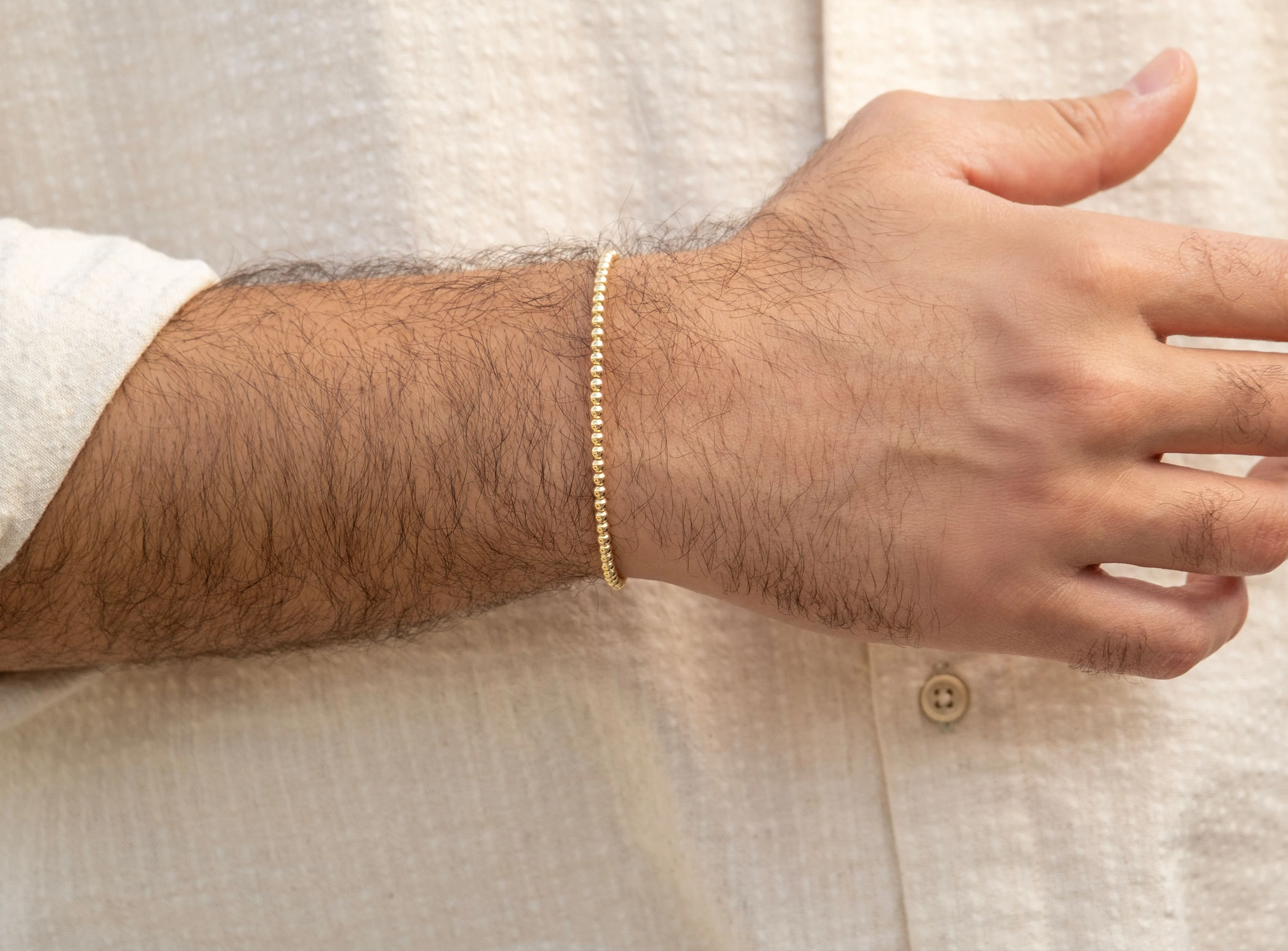 Altın Unisex Top Top Pıtırcık Kelepçe Bileklik