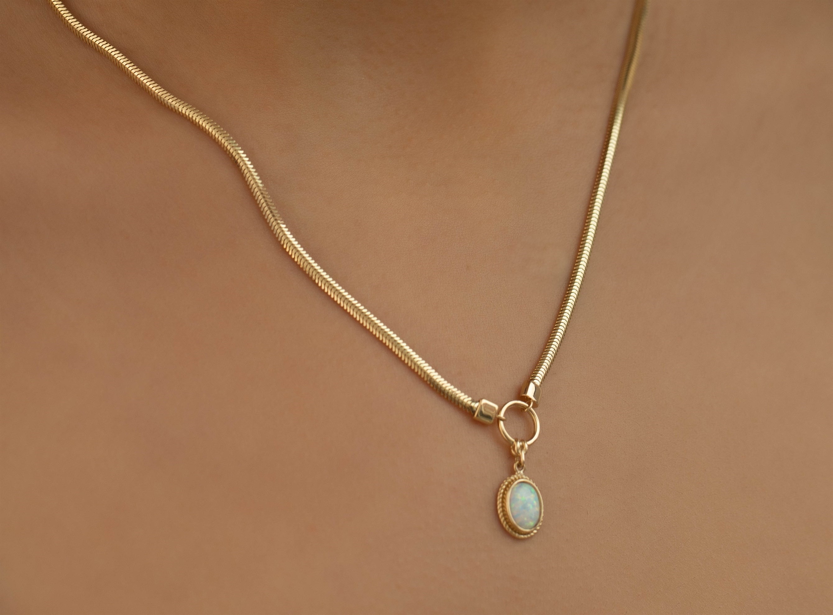Altın Opal İtalyan Zincir