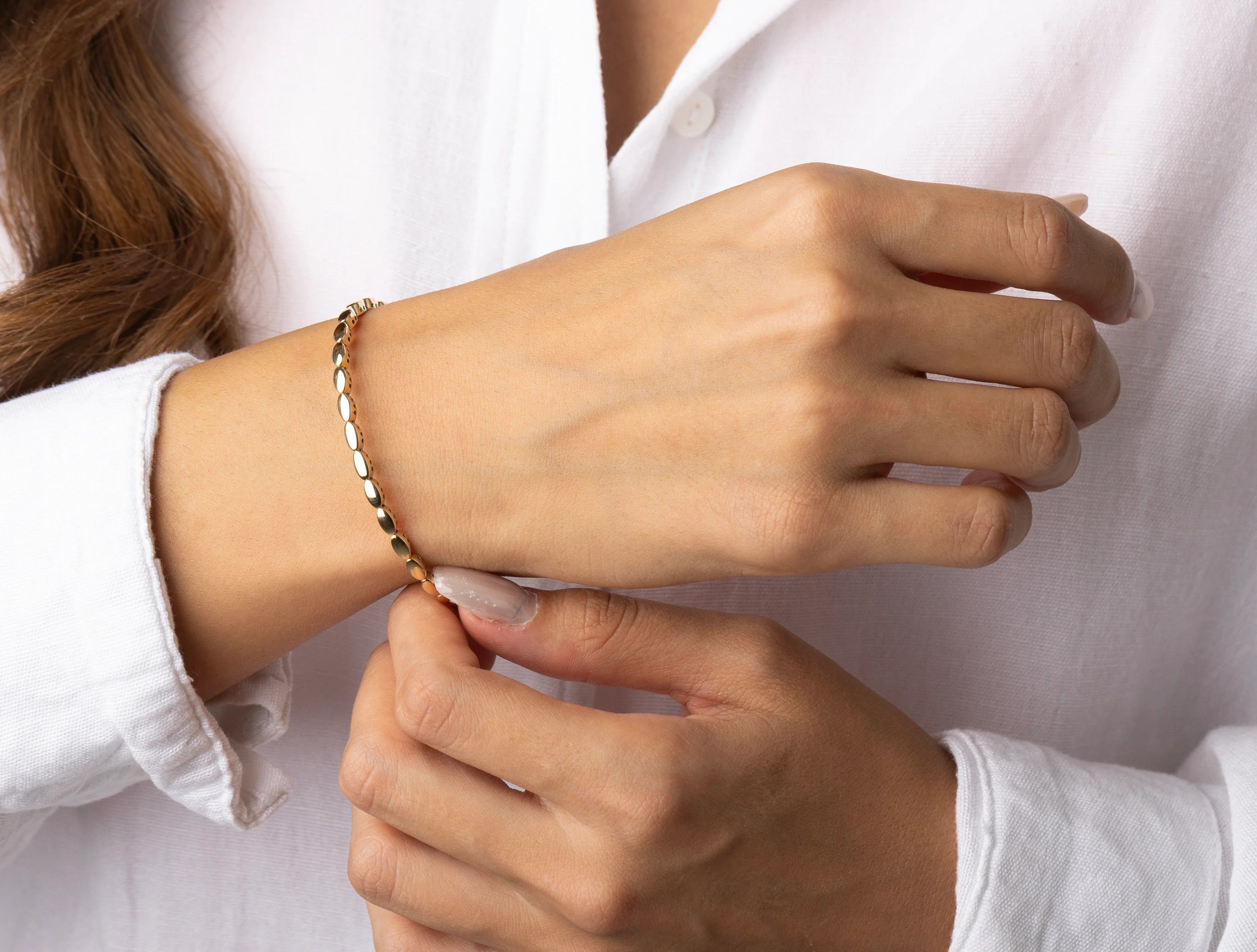 Altın Esnek Oval Kelepçe