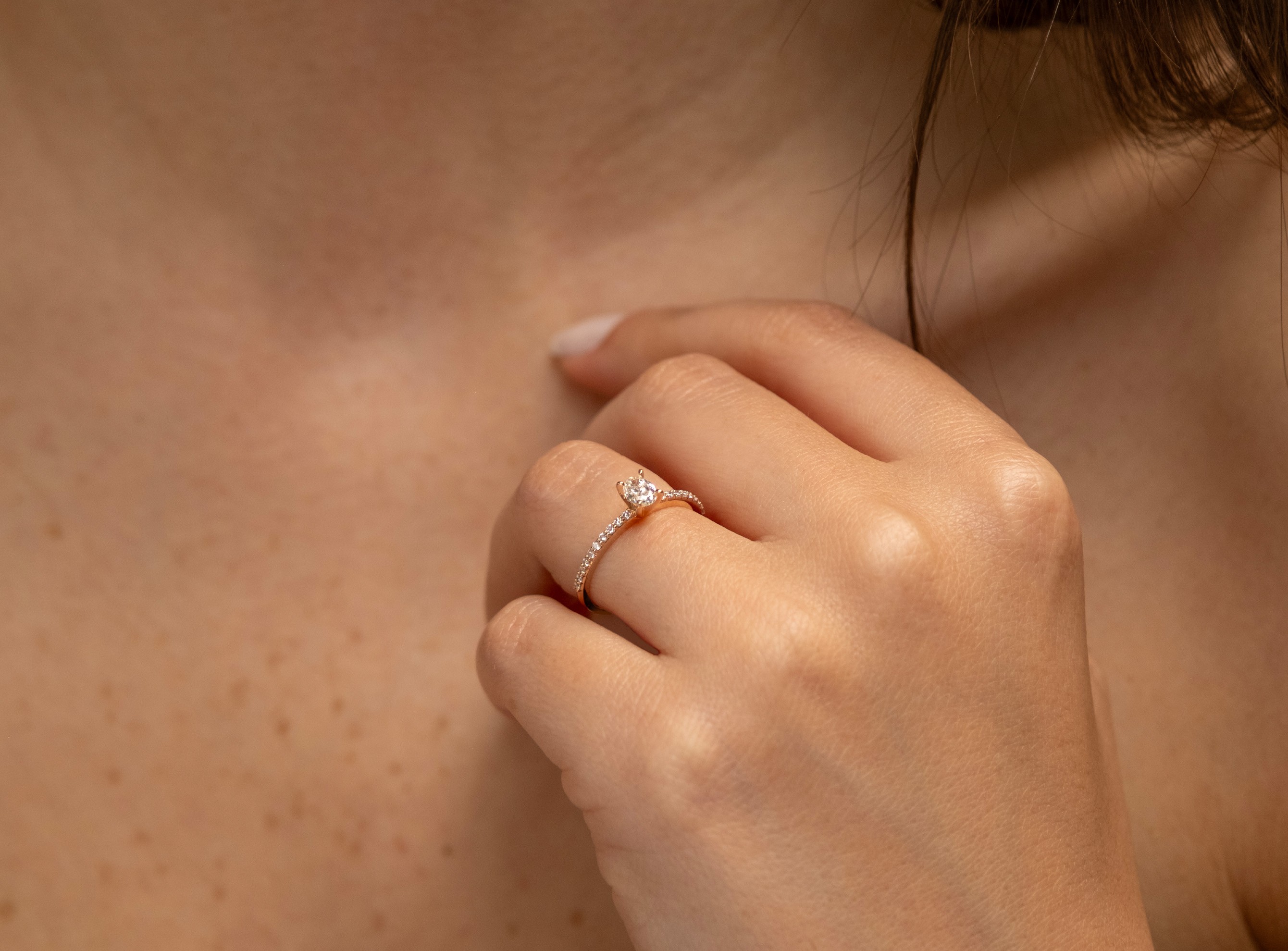 Oval Pırlanta 0,45ct Tektaş Yüzük