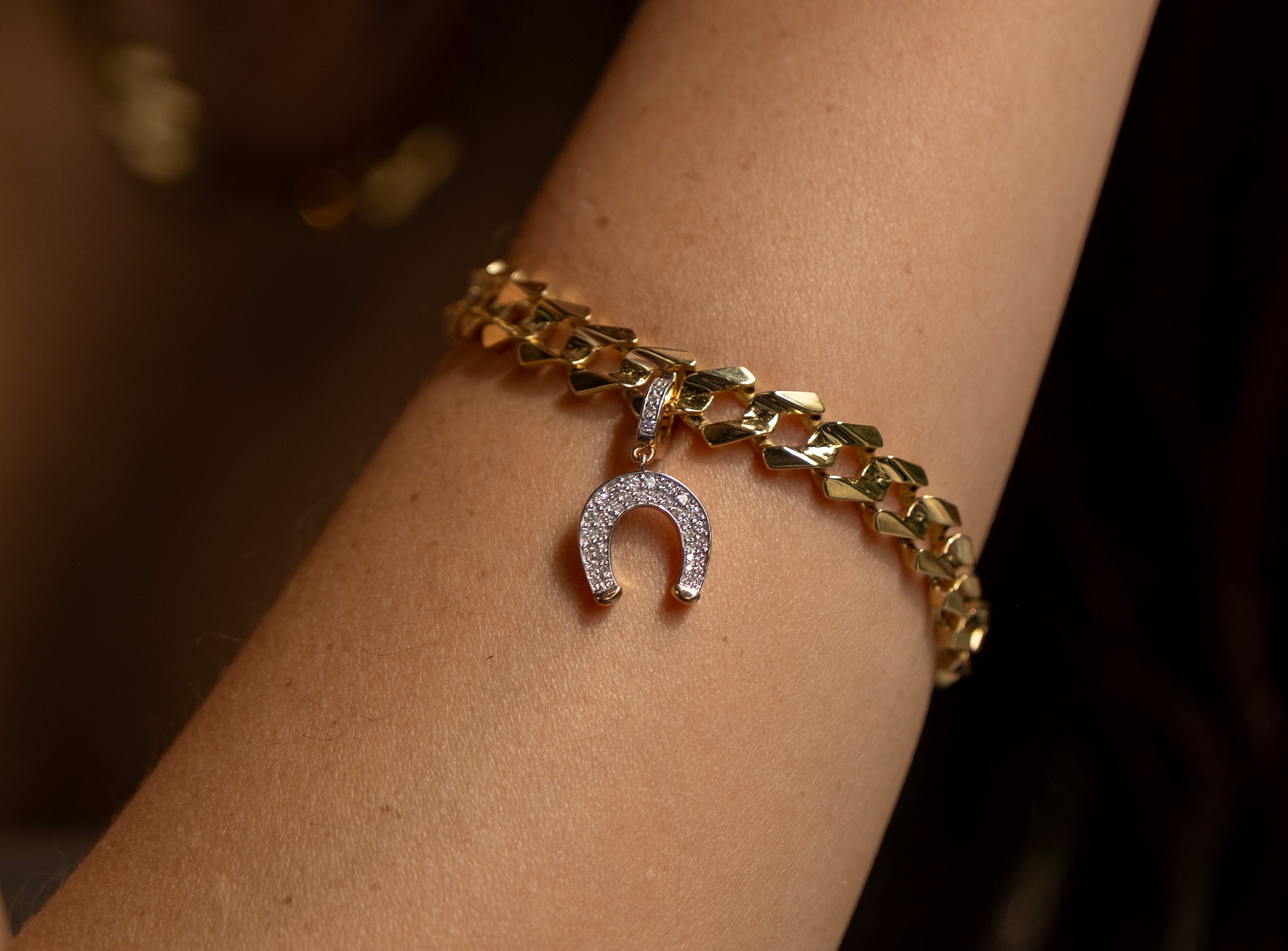 S'CHARM Pırlantalı Şans Nalı Charm