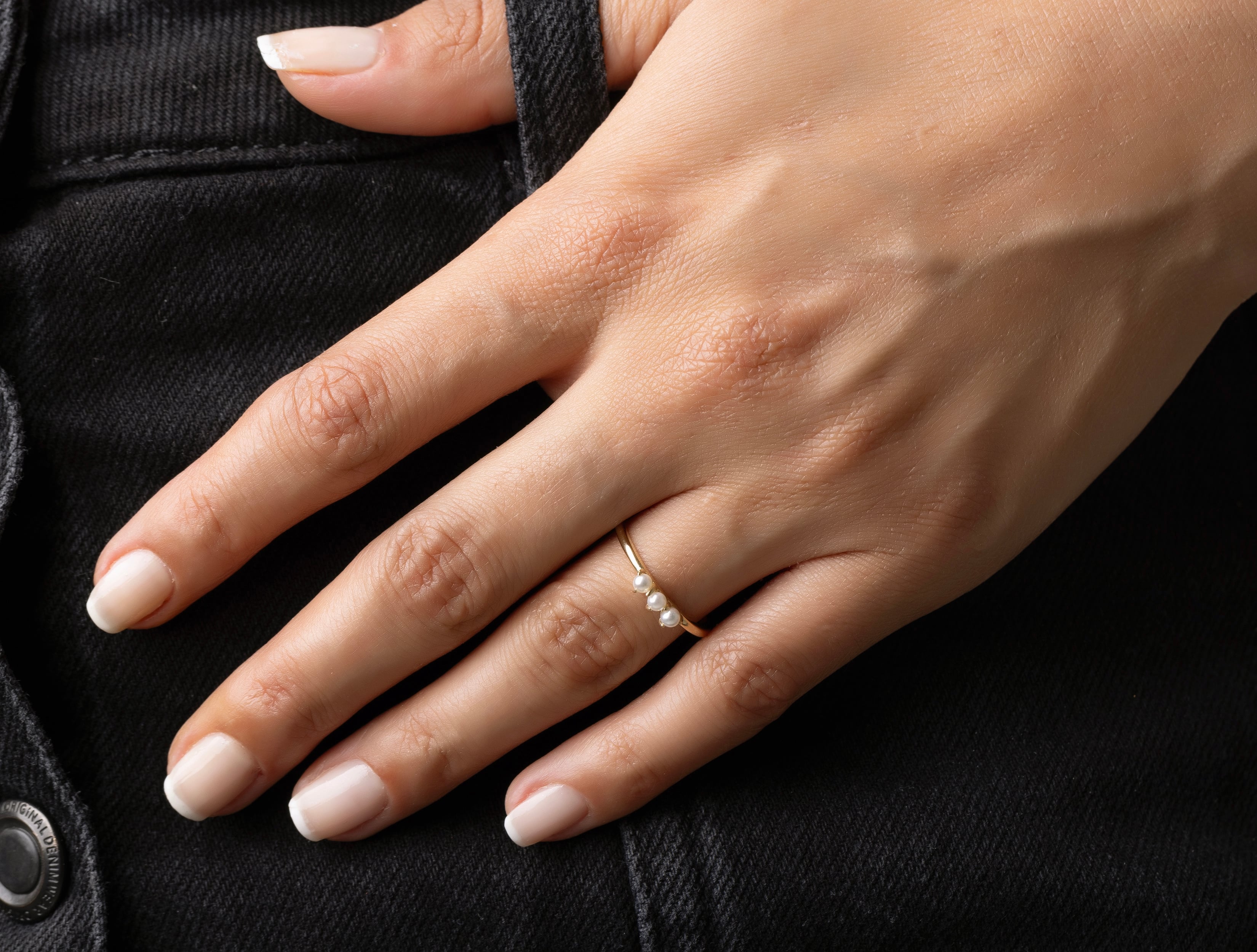 DEEP SEA Altın İnci Yüzük