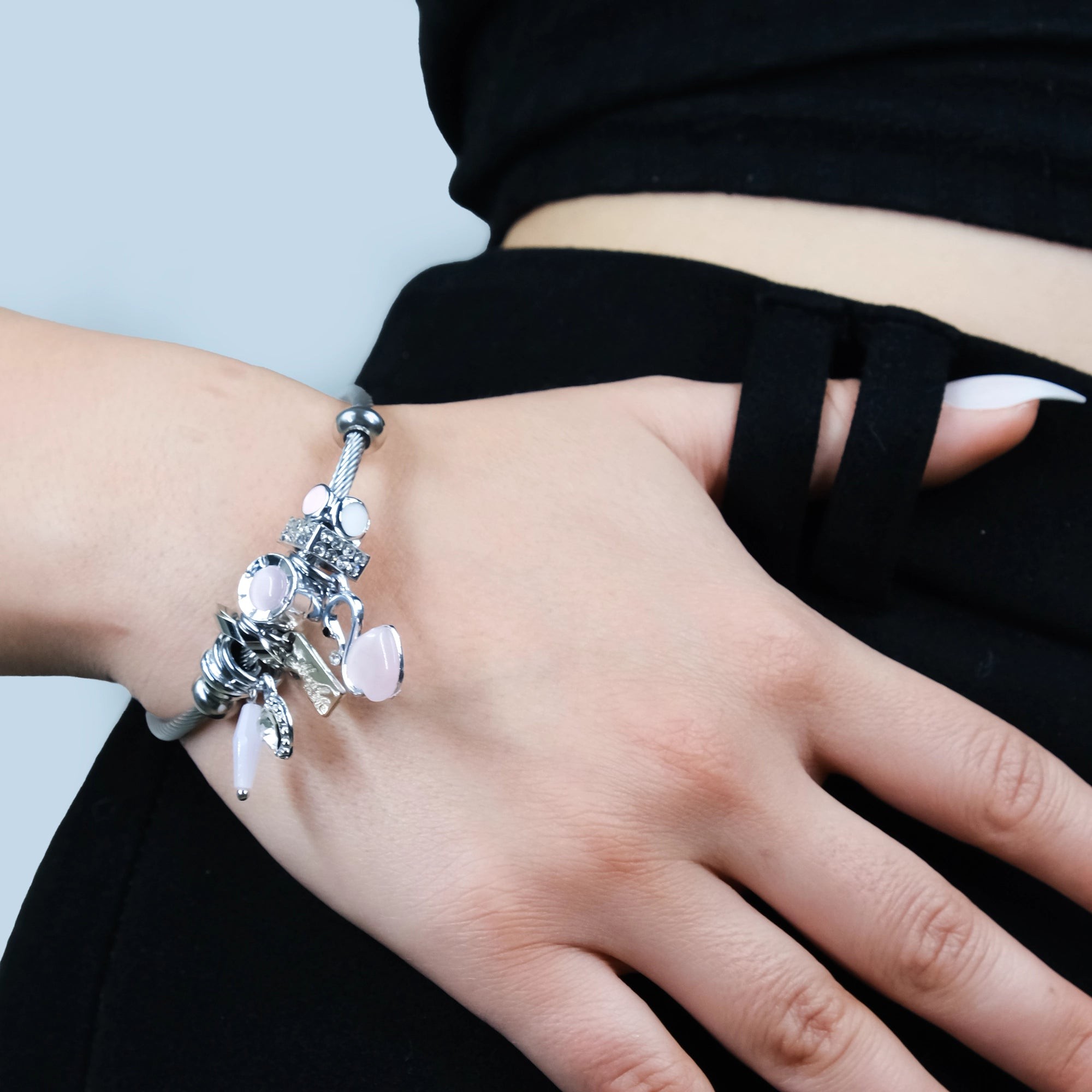 PEMBE KUĞU CHARM PANDORA BİLEKLİK