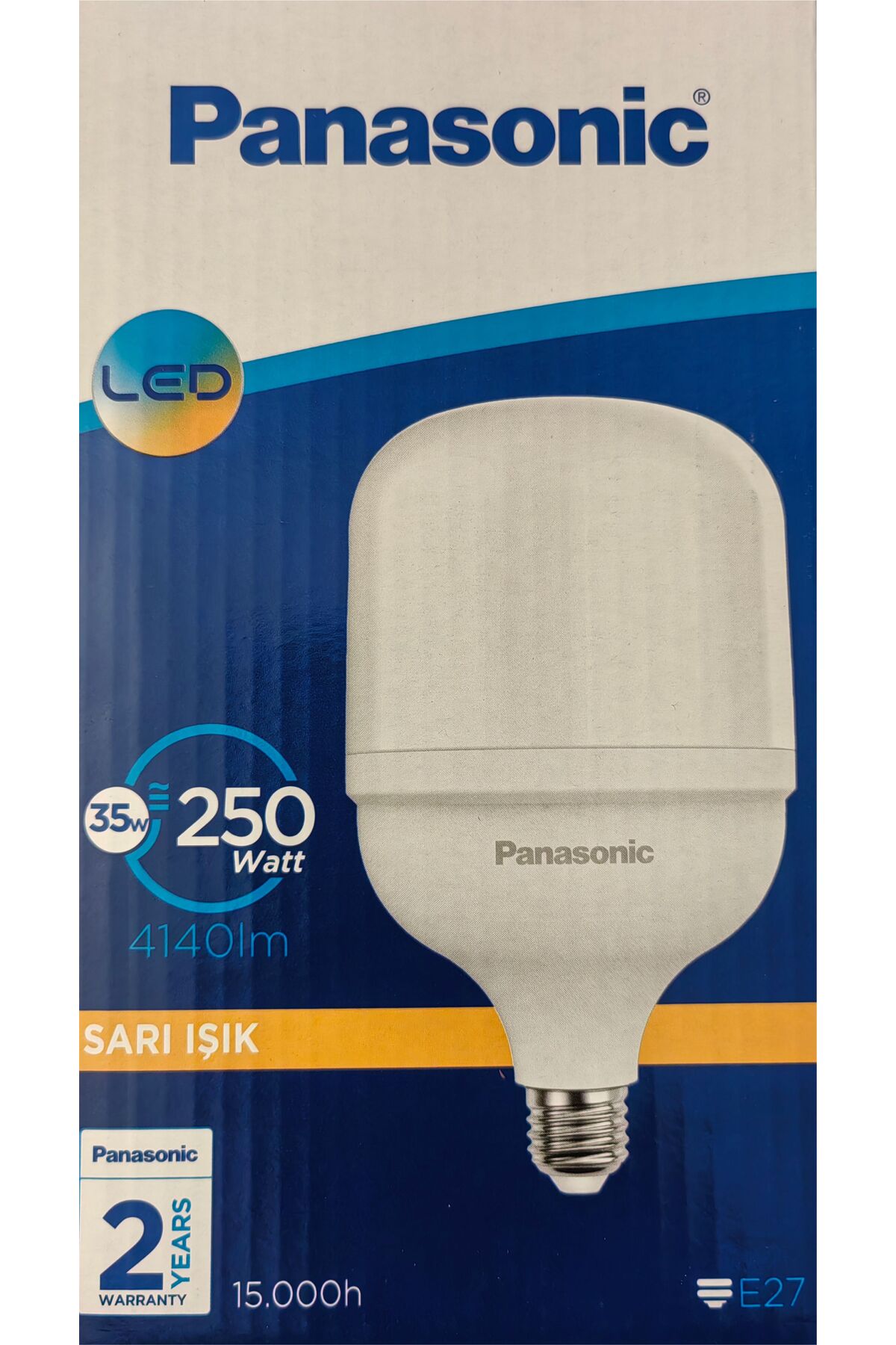 35W 3000K Sarı Işık Torch LED Ampul (20 cm) – Yüksek Aydınlık