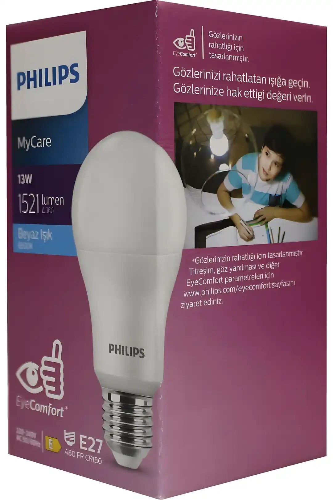 13W 6500K Beyaz Işık LED Ampul – 1521 Lümen (MyCare EyeComfort)