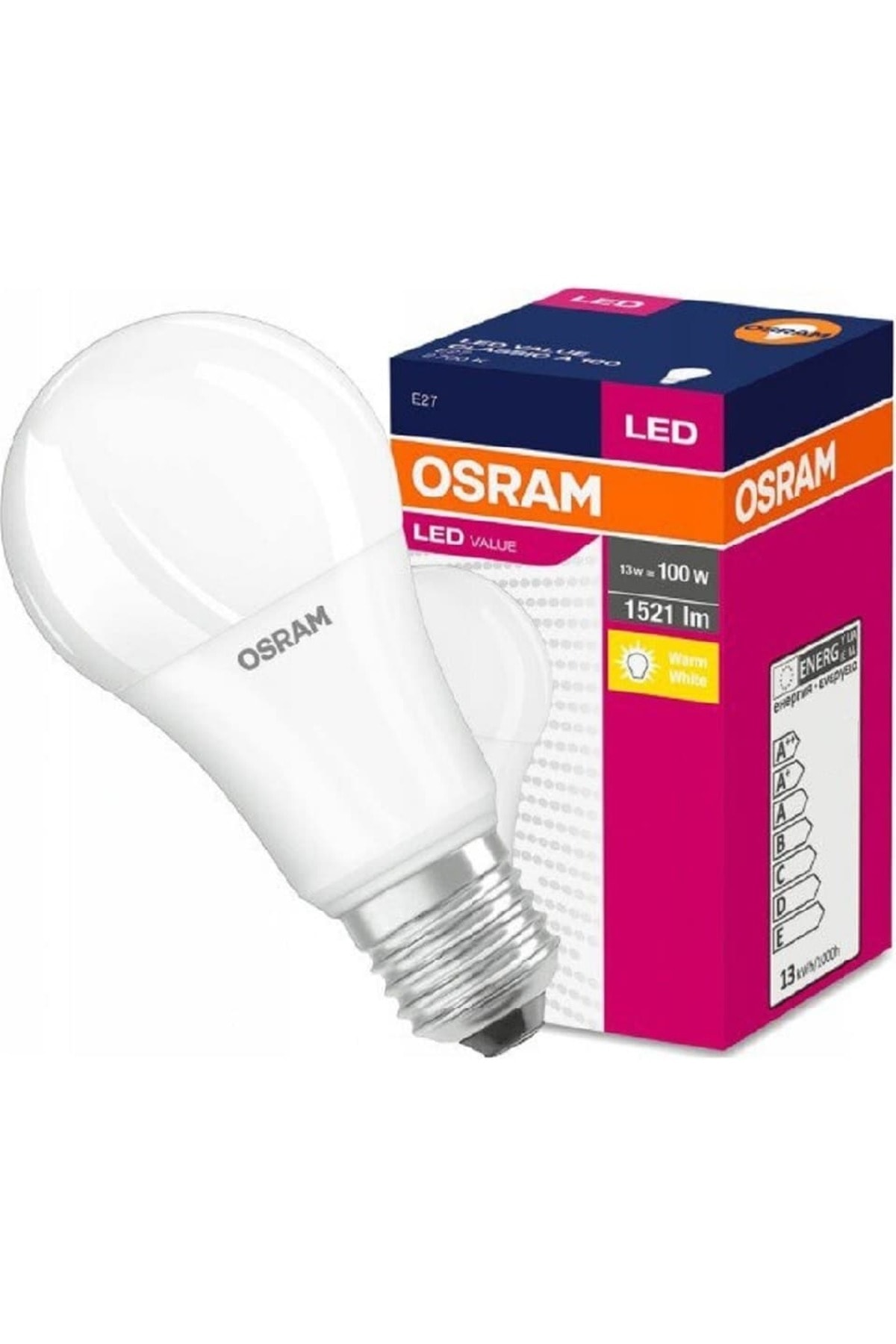 Osram LED Ampul 13W E27 2700K Sarı Işık – 1521 Lümen