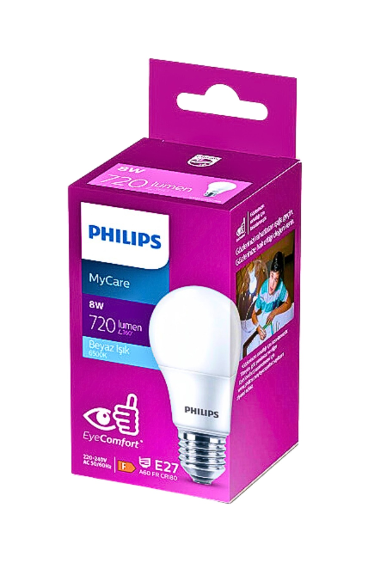 LED Ampul E27 A60 8W 6500K Beyaz Işık