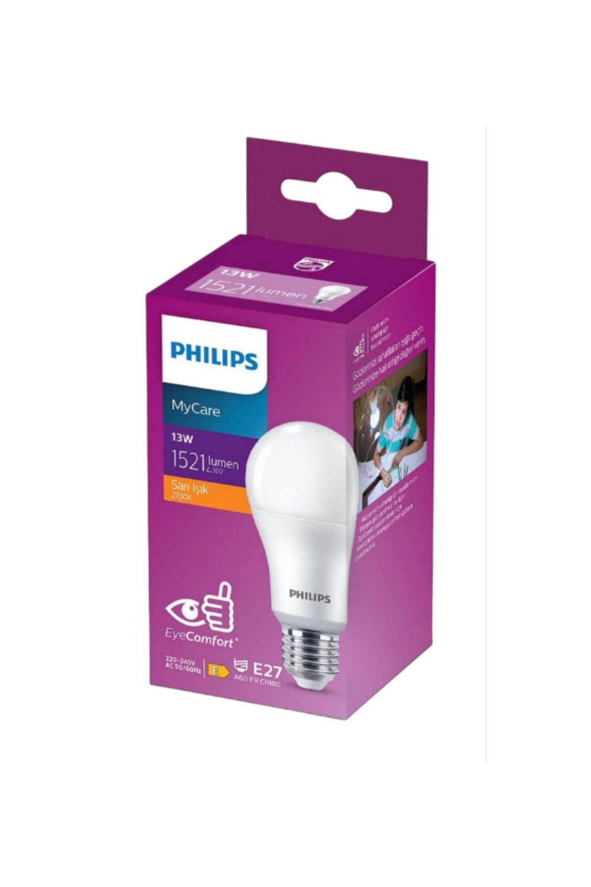 Mycare LED Lamba 13W - 100W 2700K Sarı  Işık  1521 Lümen Yüksek Işık 9 adet