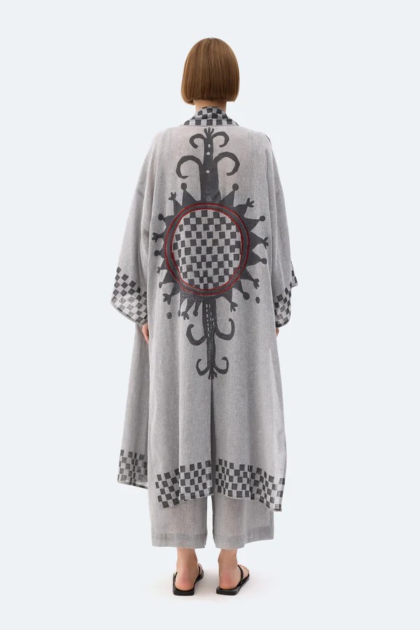 Dama Desenli Kimono