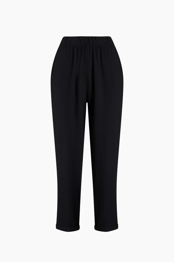 Siyah Slouchy Pantolon