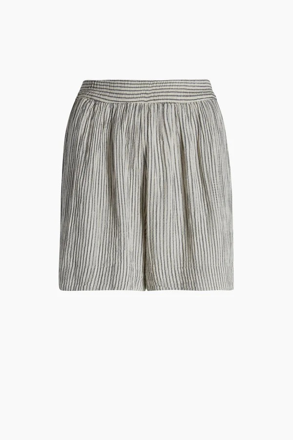 Crinkle Çizgili Şort
