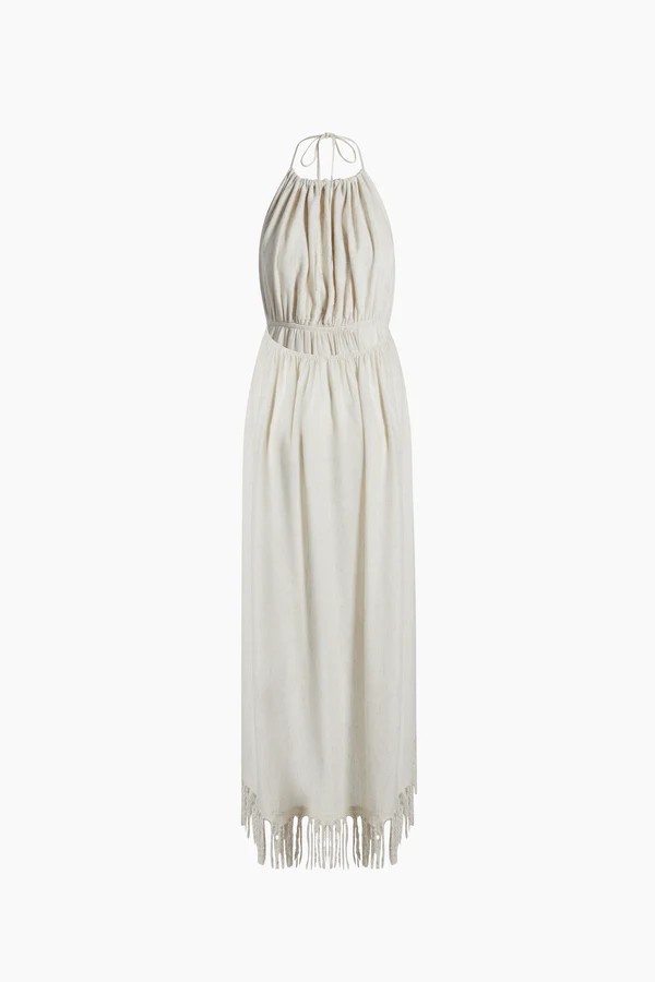 Kenevir Halter Yaka Elbise