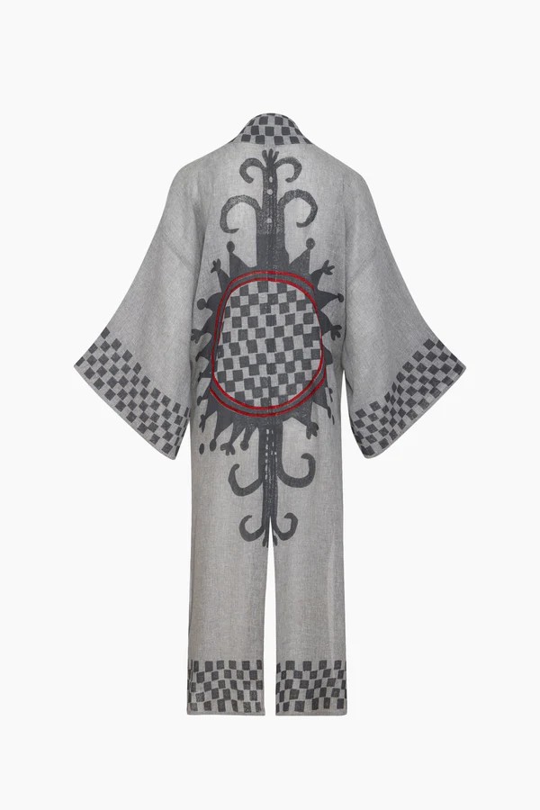 Dama Desenli Kimono