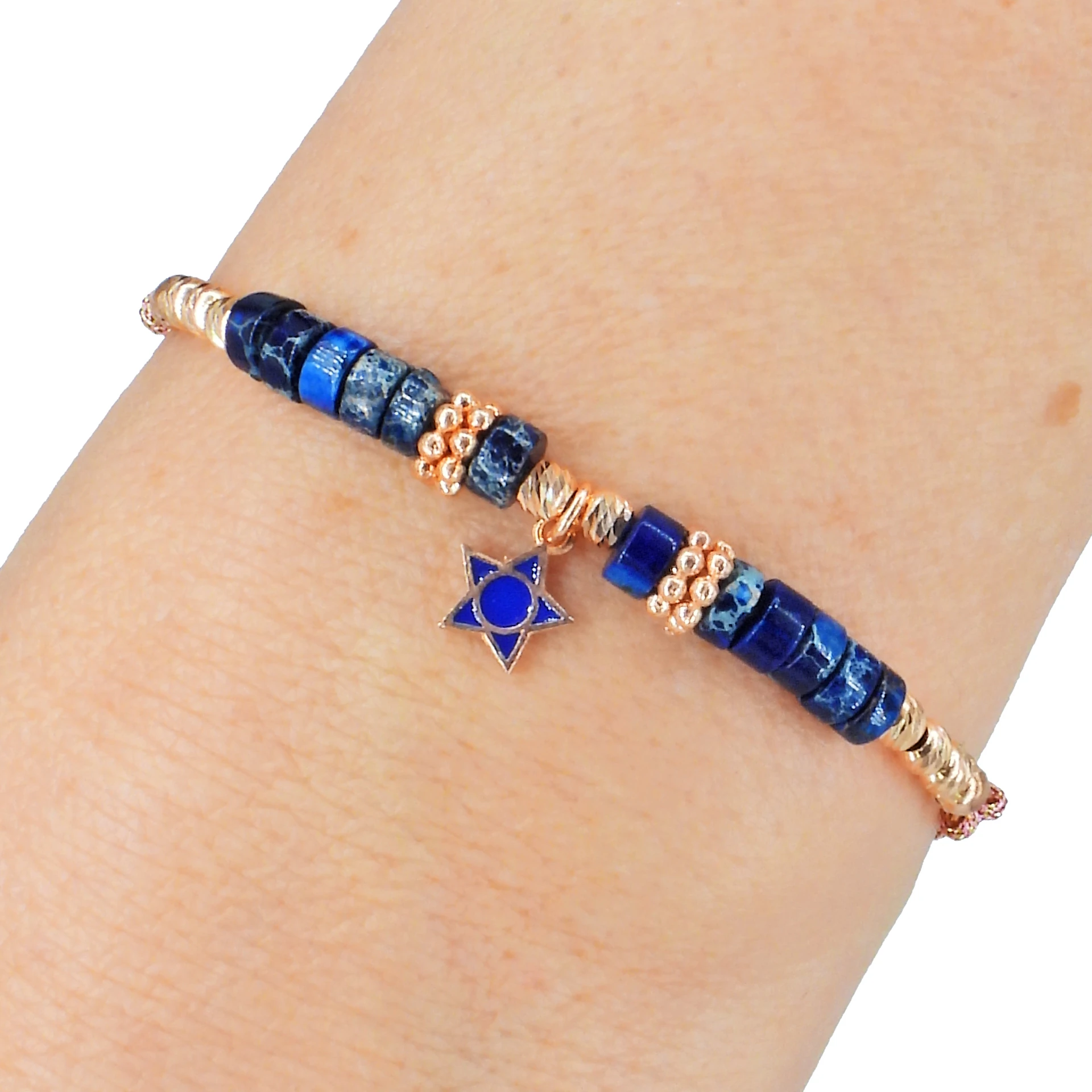 Simli İpli Bileklik - Lacivert