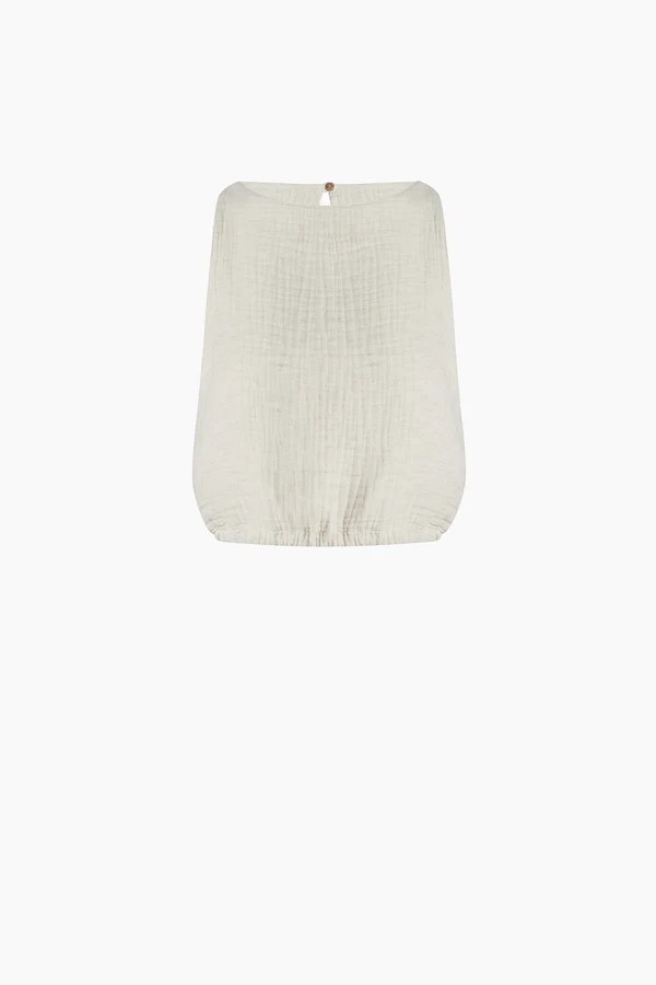 Crinkle Keten Crop Top