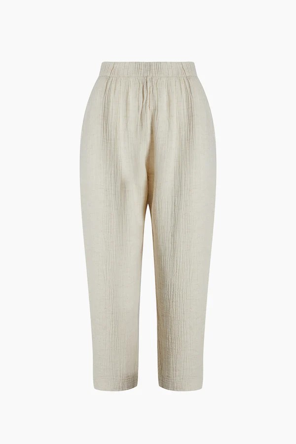 Crinkle Keten Slouchy Pantolon
