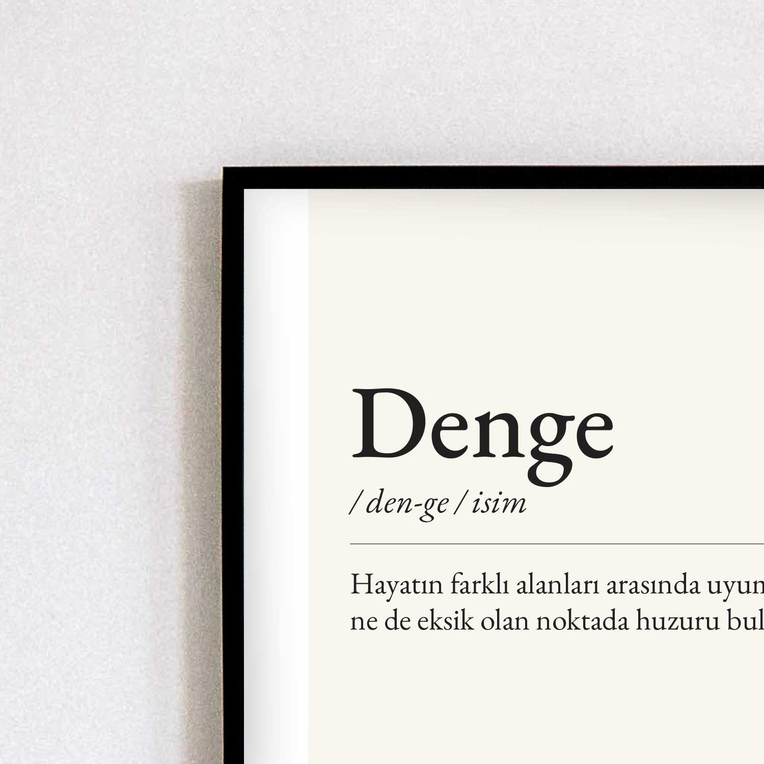 Tipografi Poster - Denge