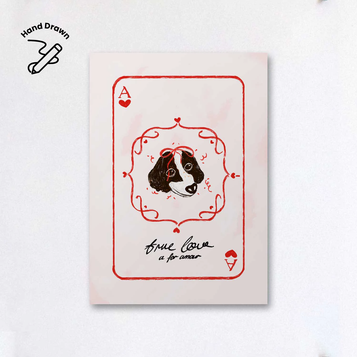 Köpek Poster – True Love Koleksiyon Kart Tasarımı