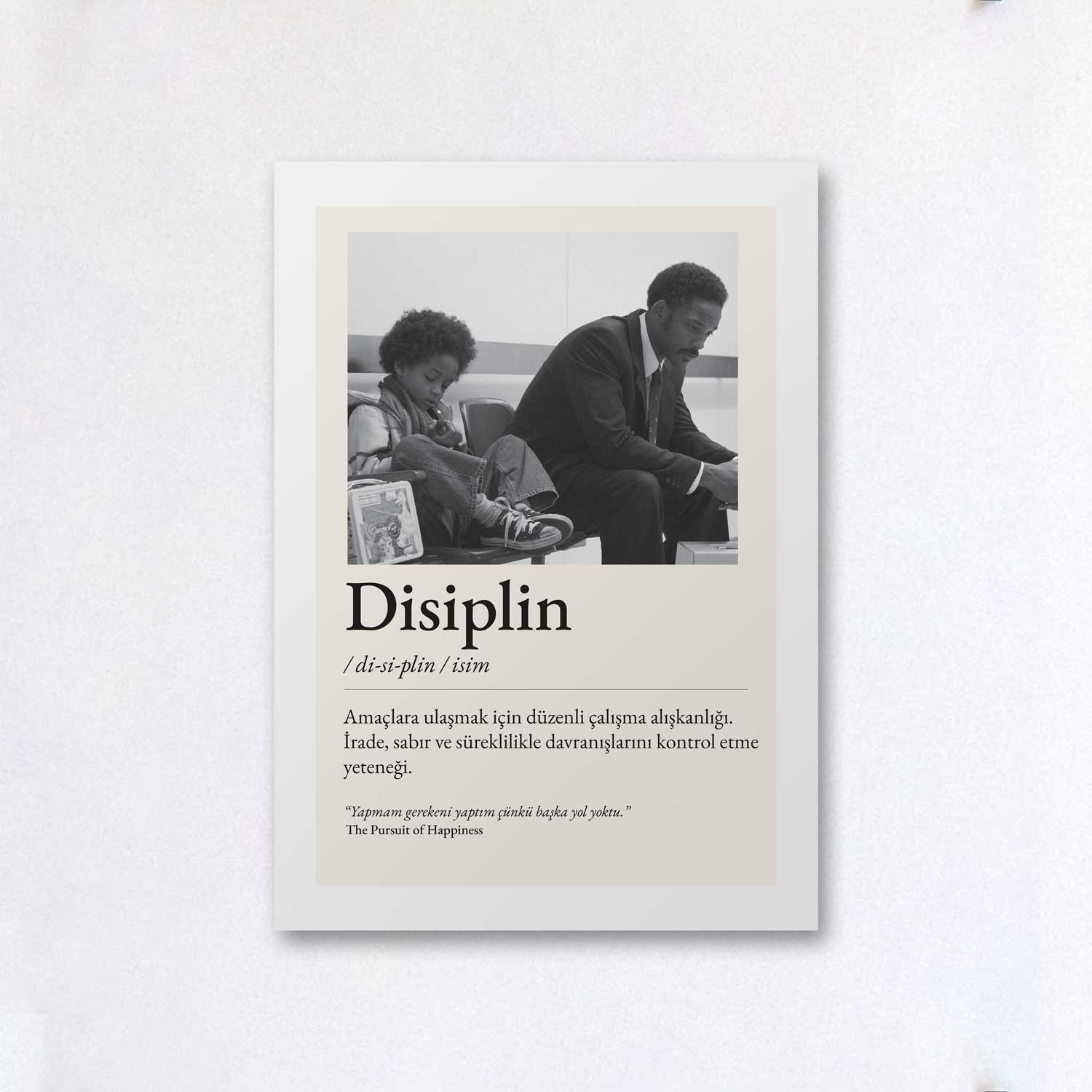 Tipografi Poster - Disiplin - Fotoğraflı