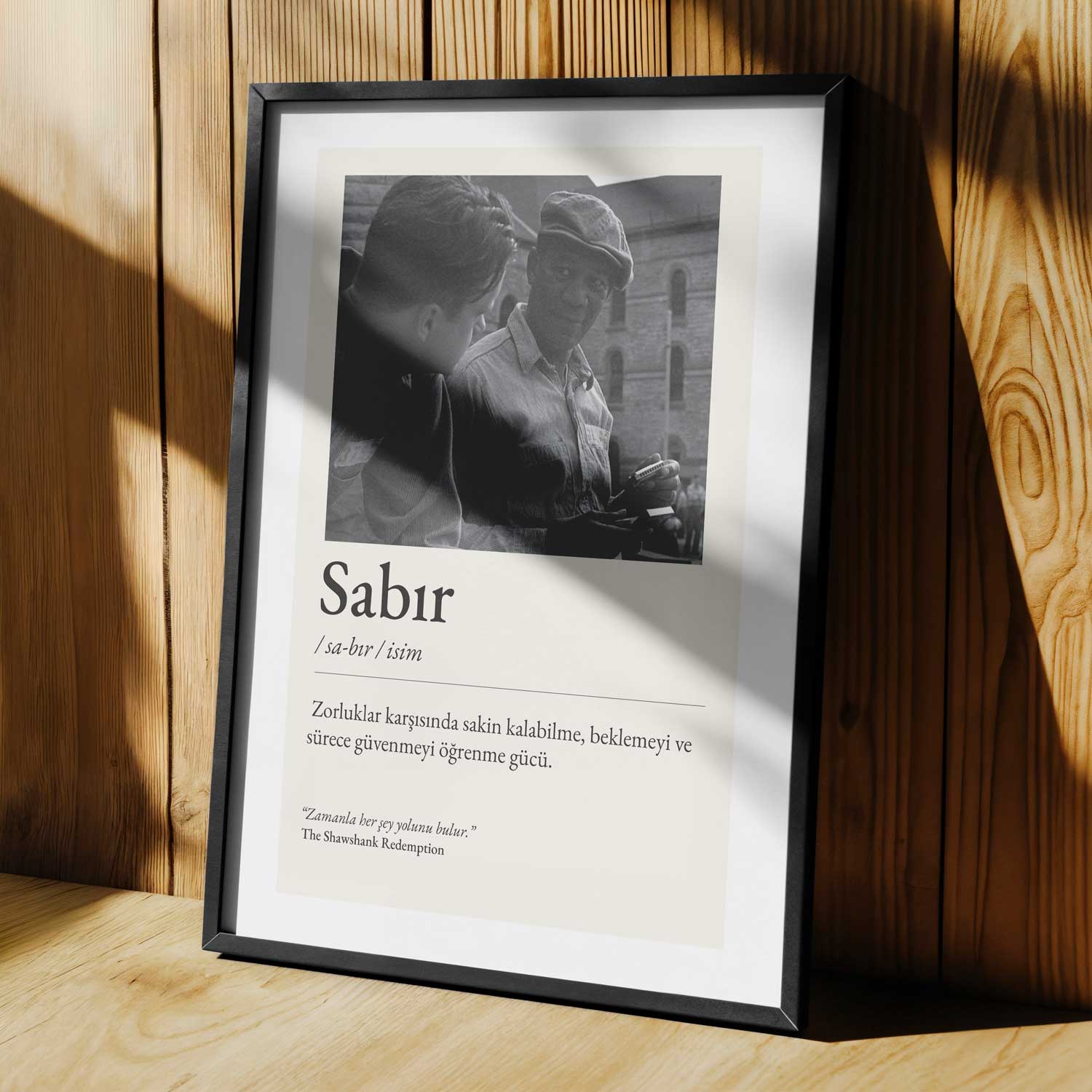 Tipografi Poster - Sabır - Fotoğraflı