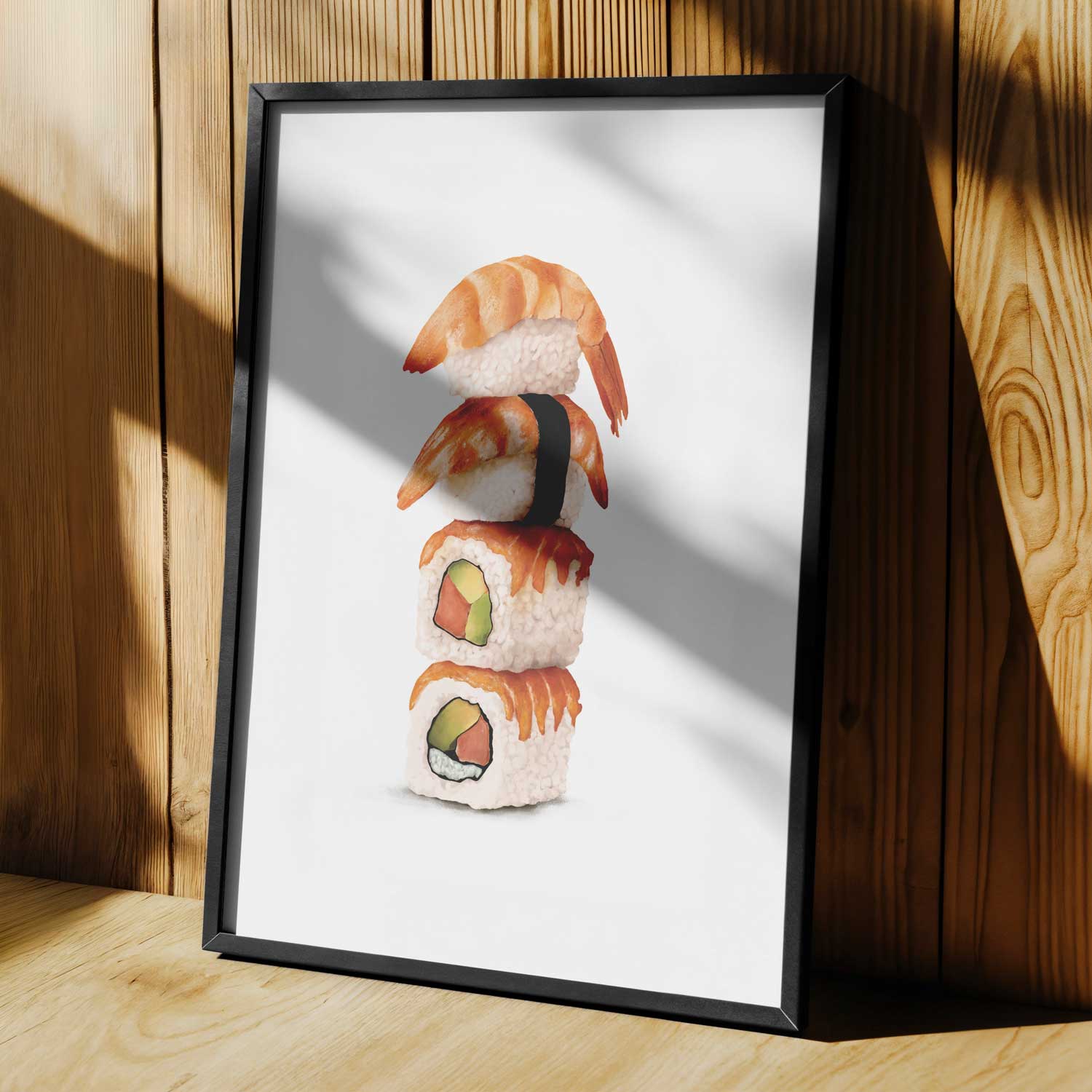 Sushi Poster – Modern Mutfak Temalı Dekoratif Duvar Sanatı