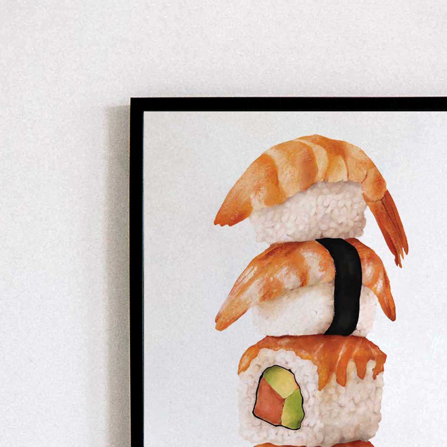 Sushi Poster – Modern Mutfak Temalı Dekoratif Duvar Sanatı