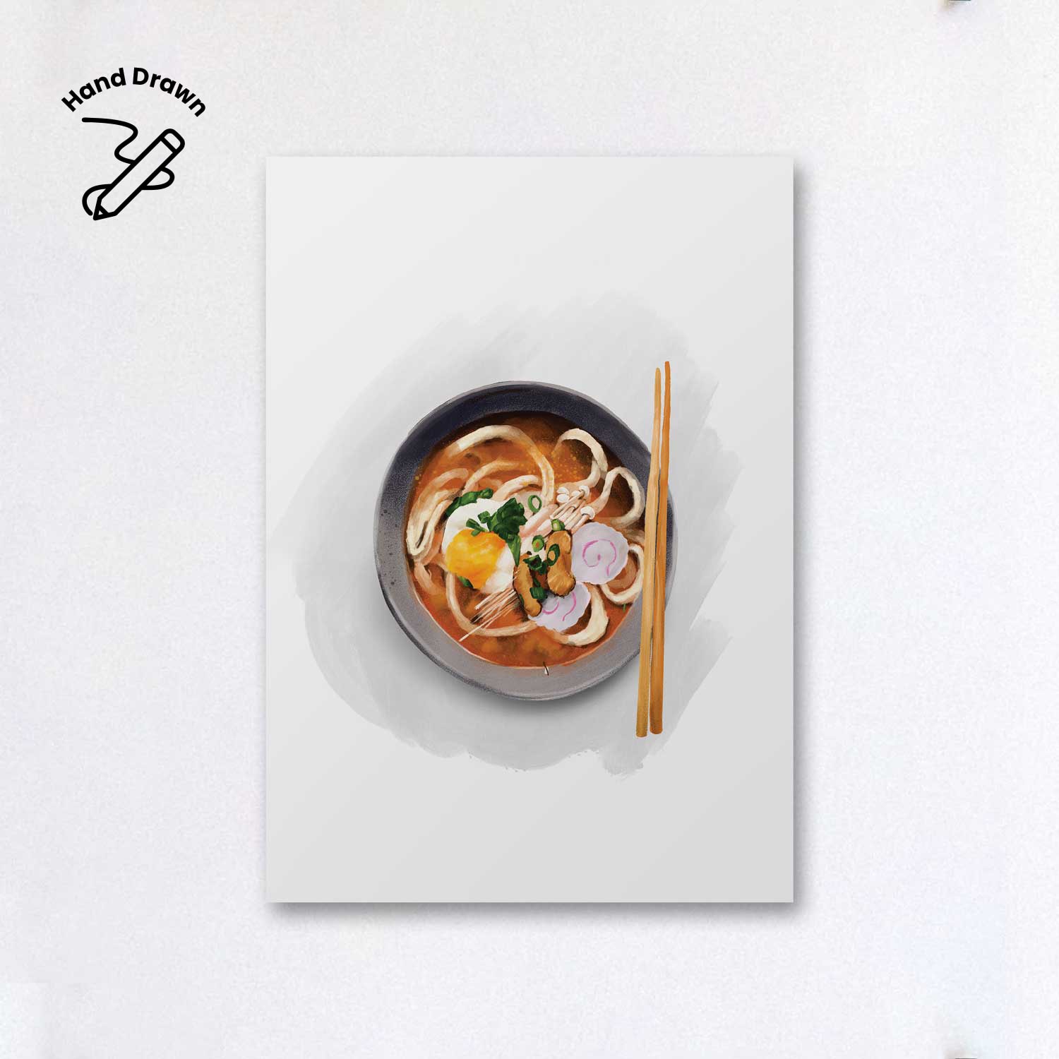 Ramen Poster – Modern Mutfak Temalı Dekoratif Duvar Sanatı