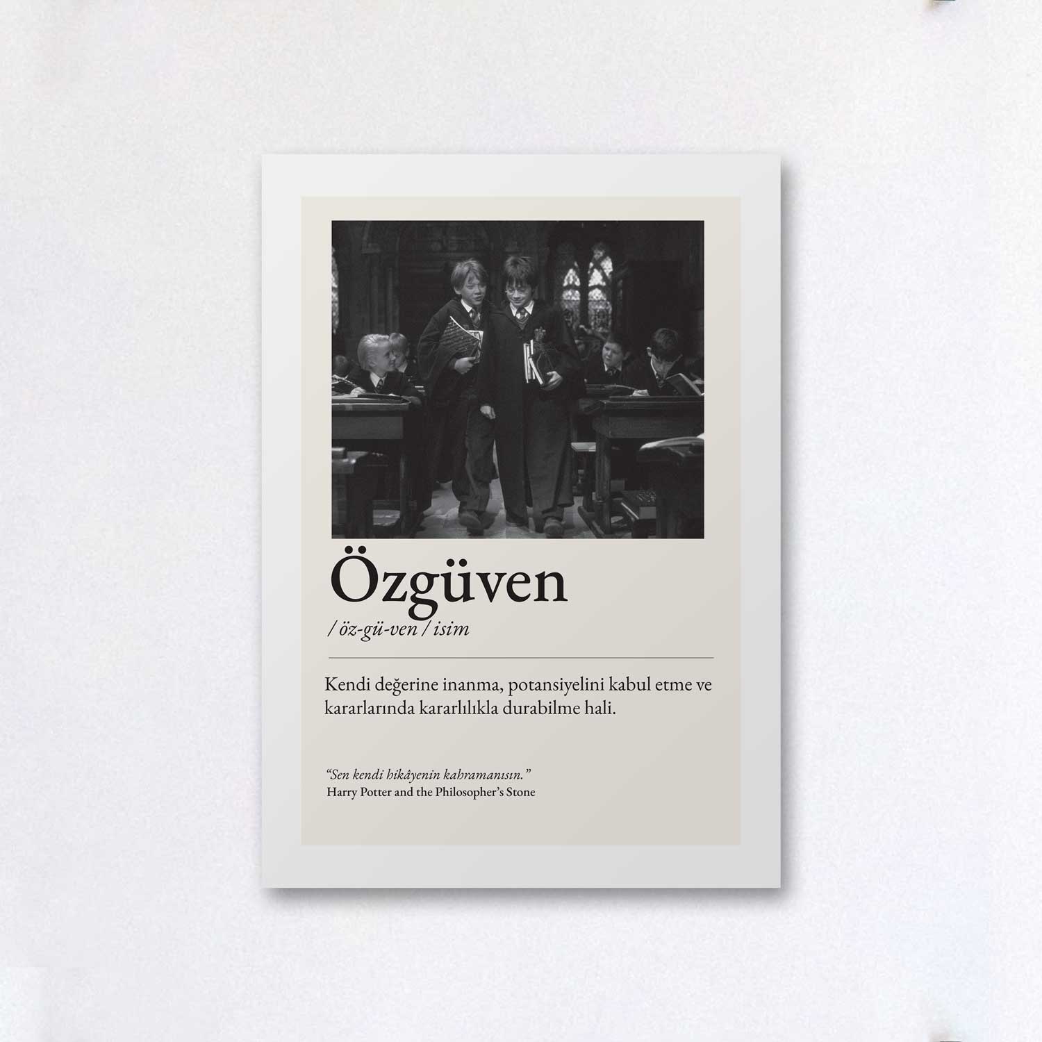 Tipografi Poster - Özgüven - Fotoğraflı