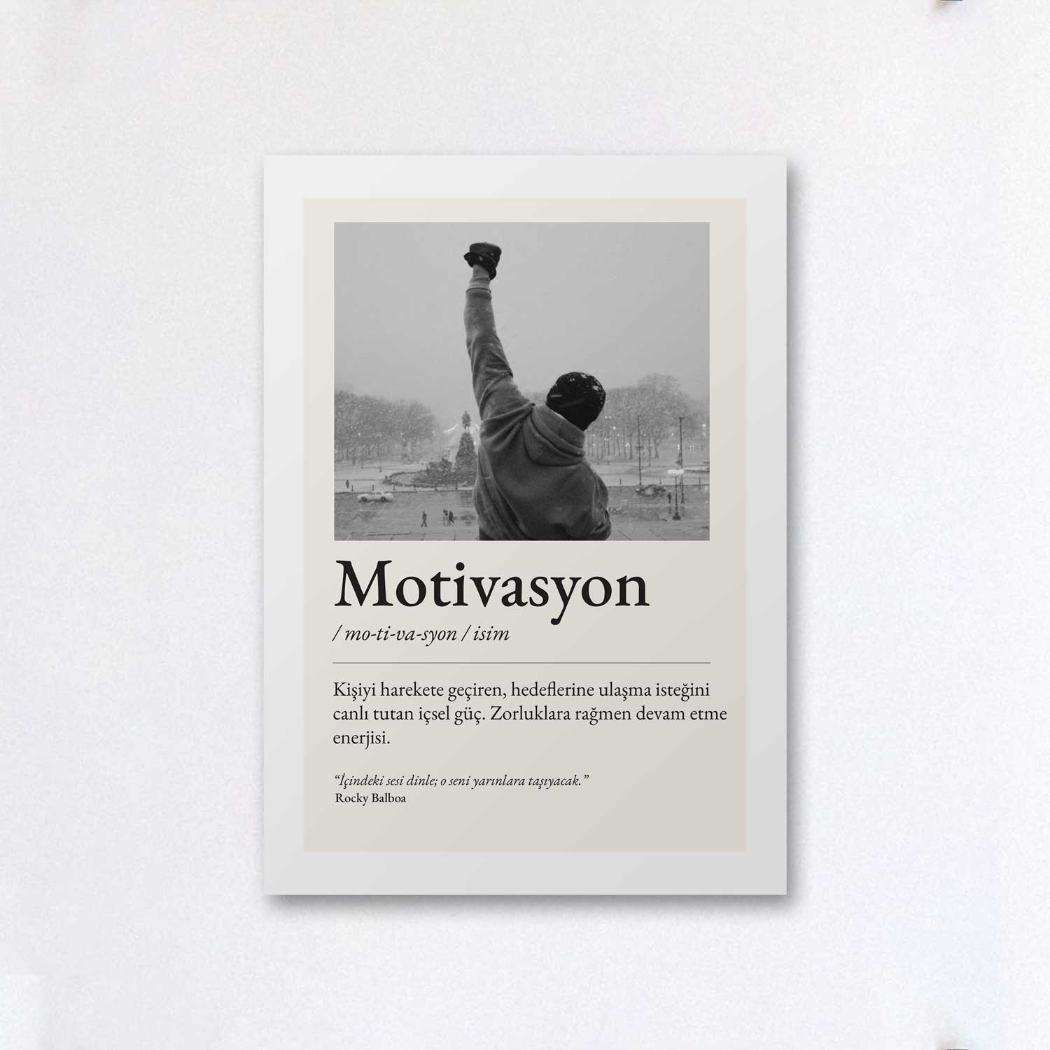 Tipografi Poster - Motivasyon - Fotoğraflı