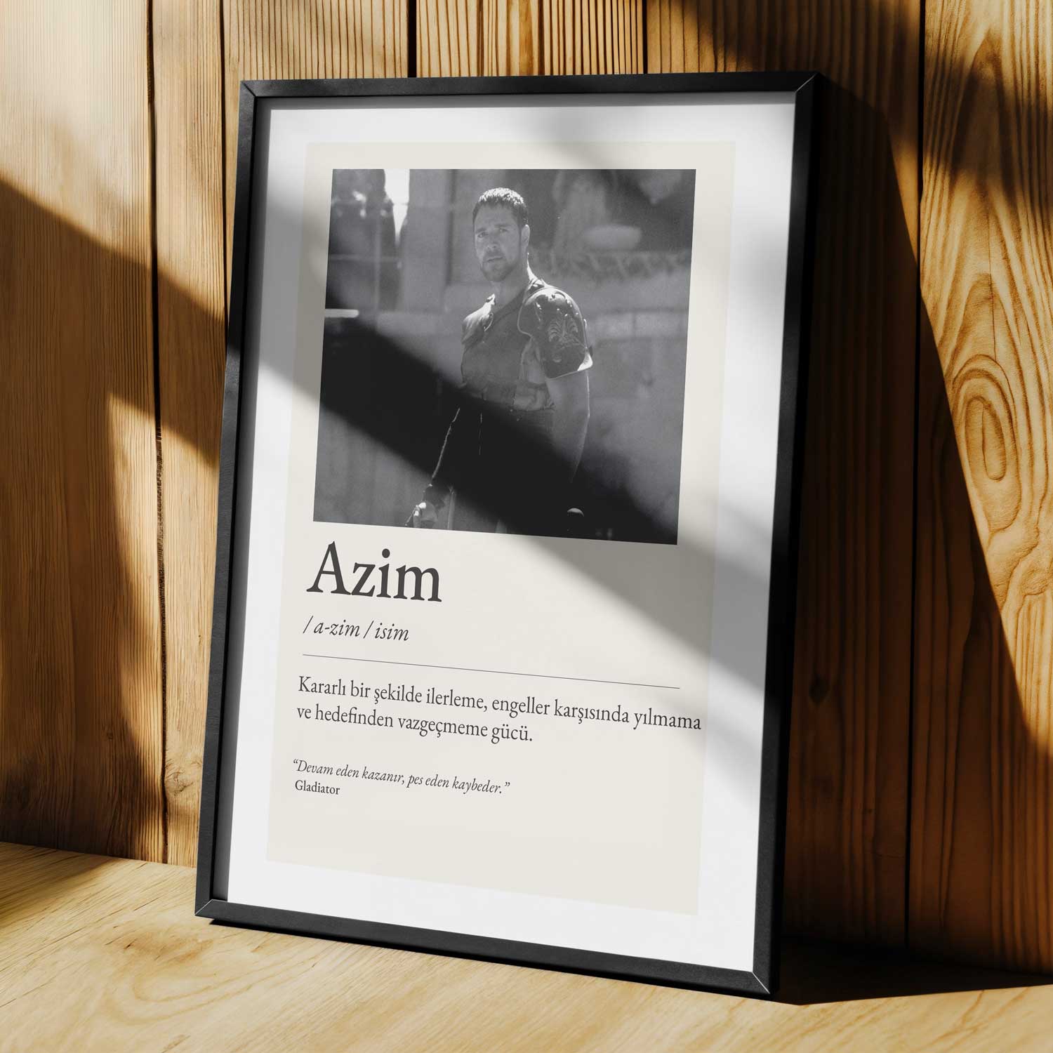 Tipografi Poster - Azim - Fotoğraflı