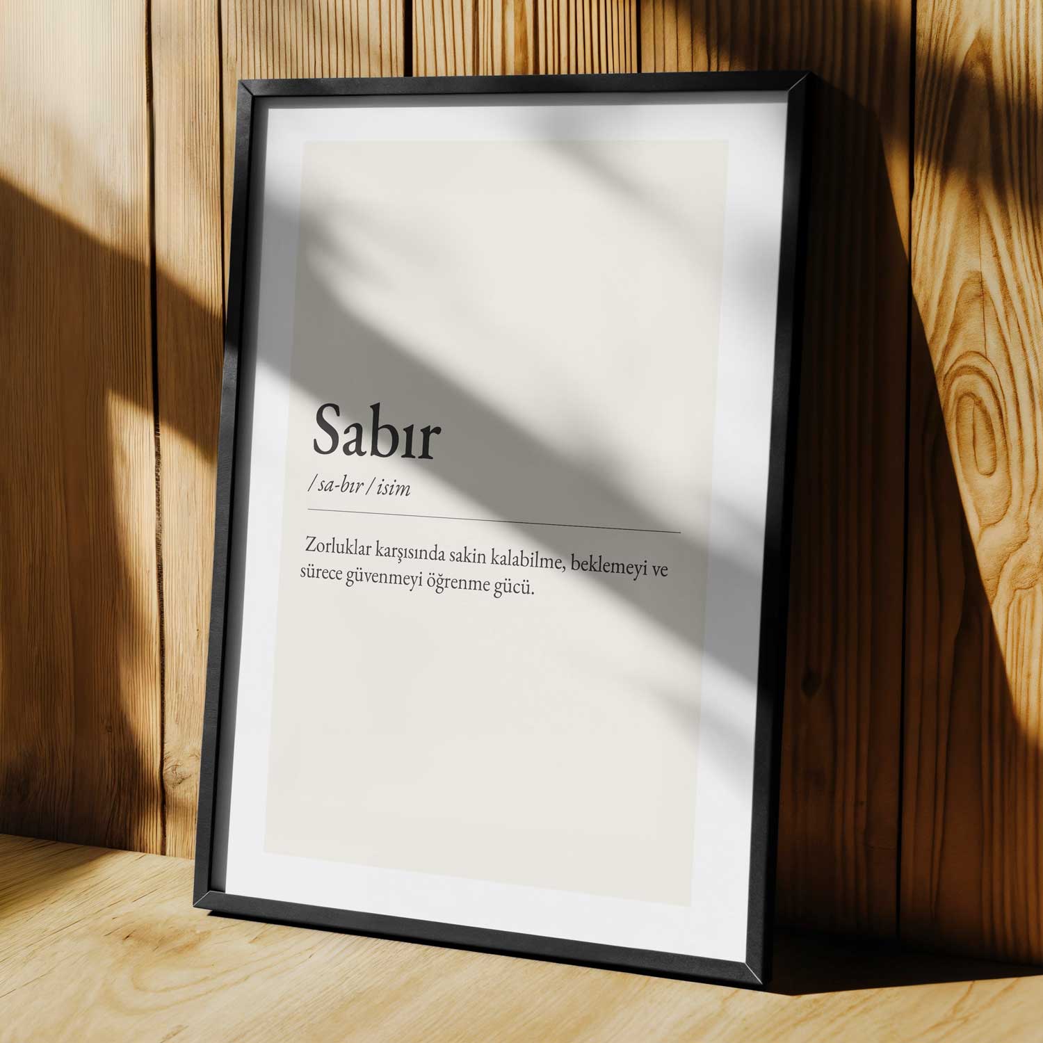 Tipografi Poster - Sabır