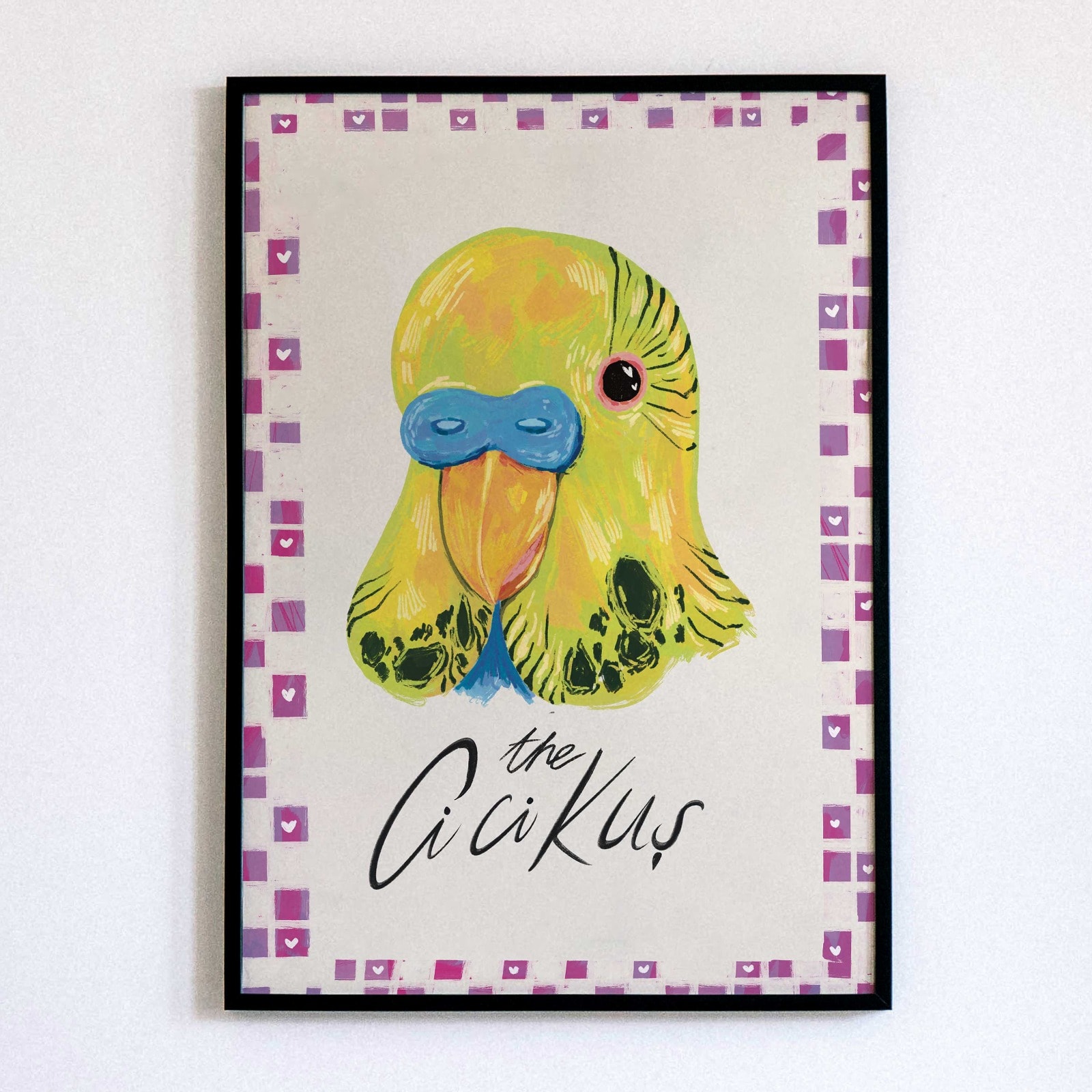 Cici Kuş Poster – Sevimli Hayvan Duvar Dekoru