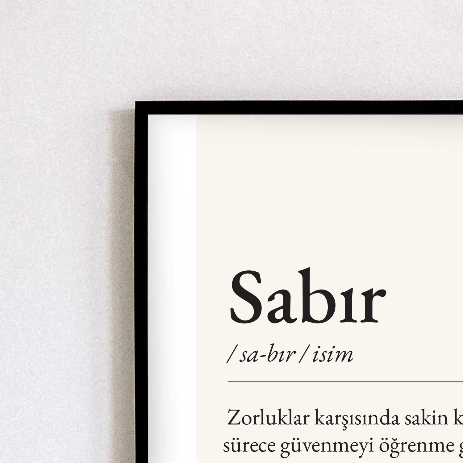 Tipografi Poster - Sabır