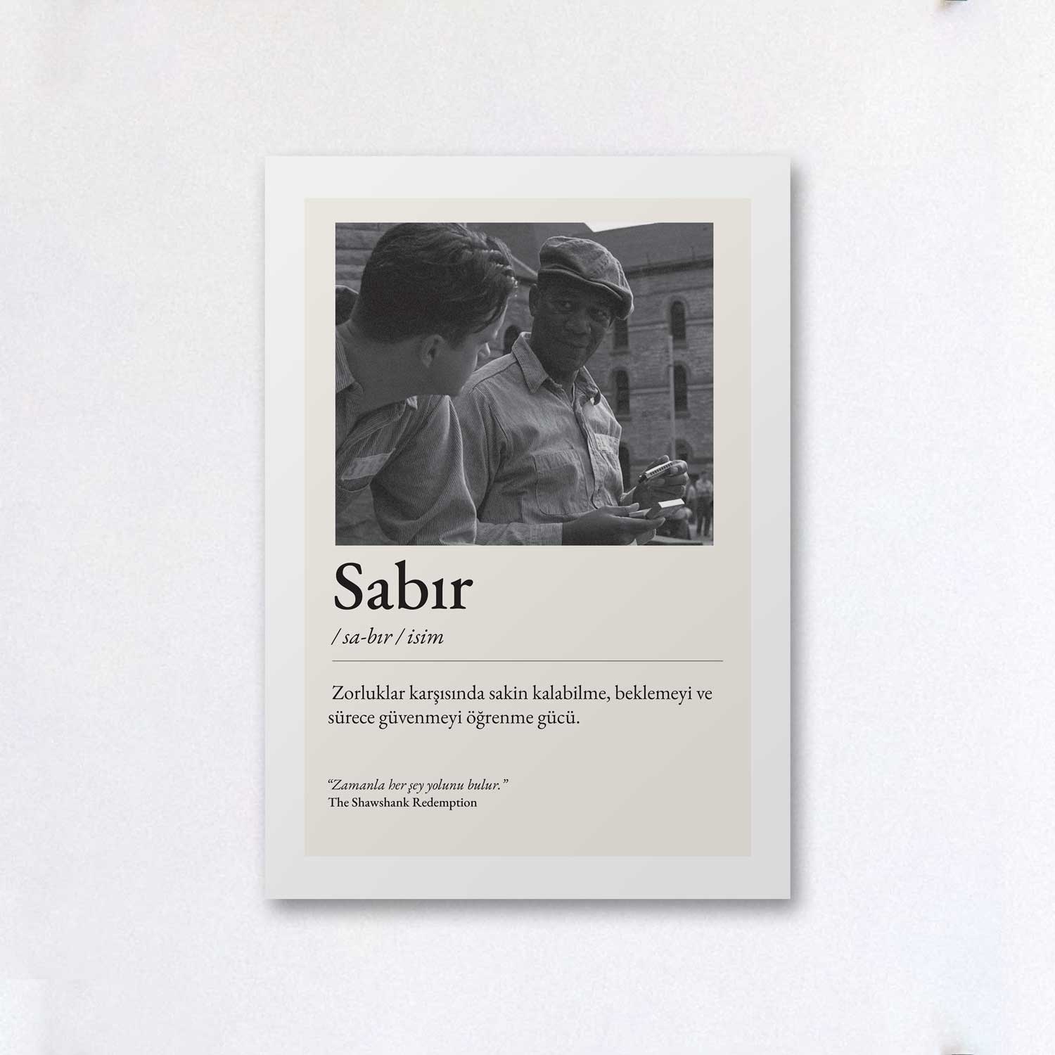 Tipografi Poster - Sabır - Fotoğraflı