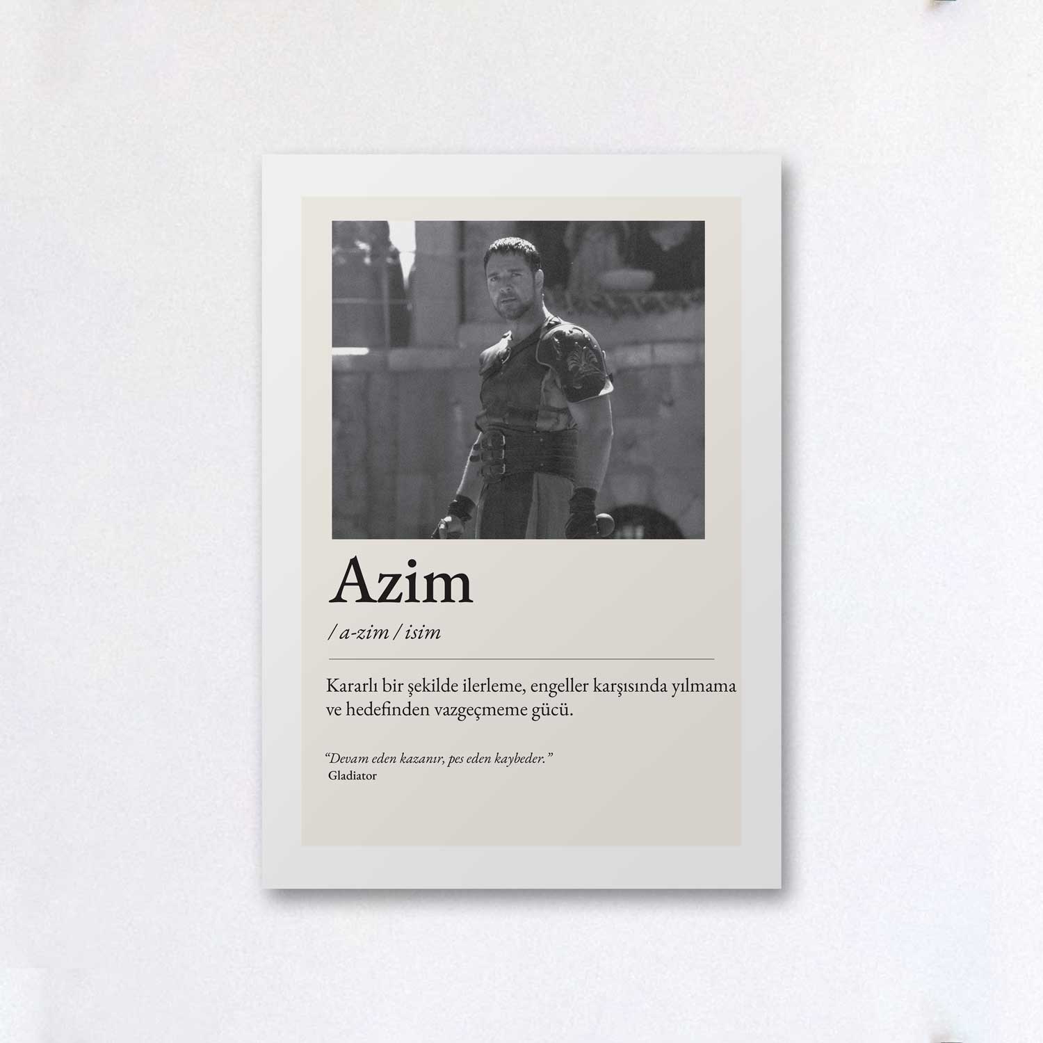 Tipografi Poster - Azim - Fotoğraflı