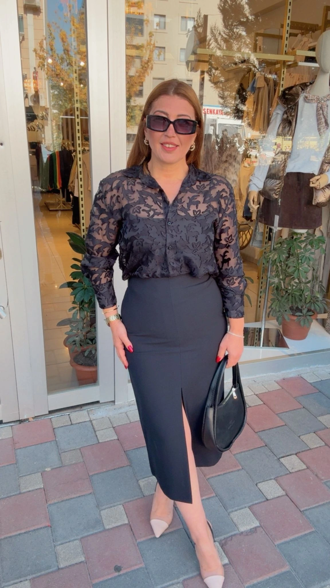 YIRTMAÇLI KALEM ETEK - Siyah