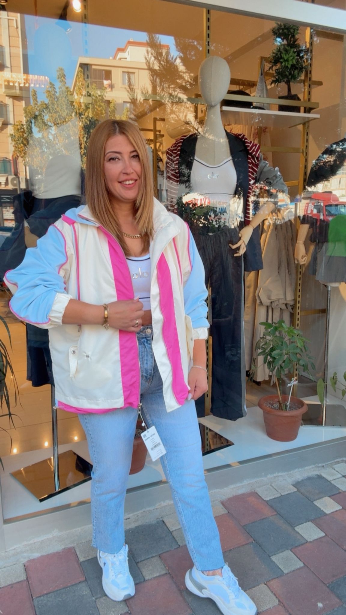 Renkli Yağmurluk - Pembe
